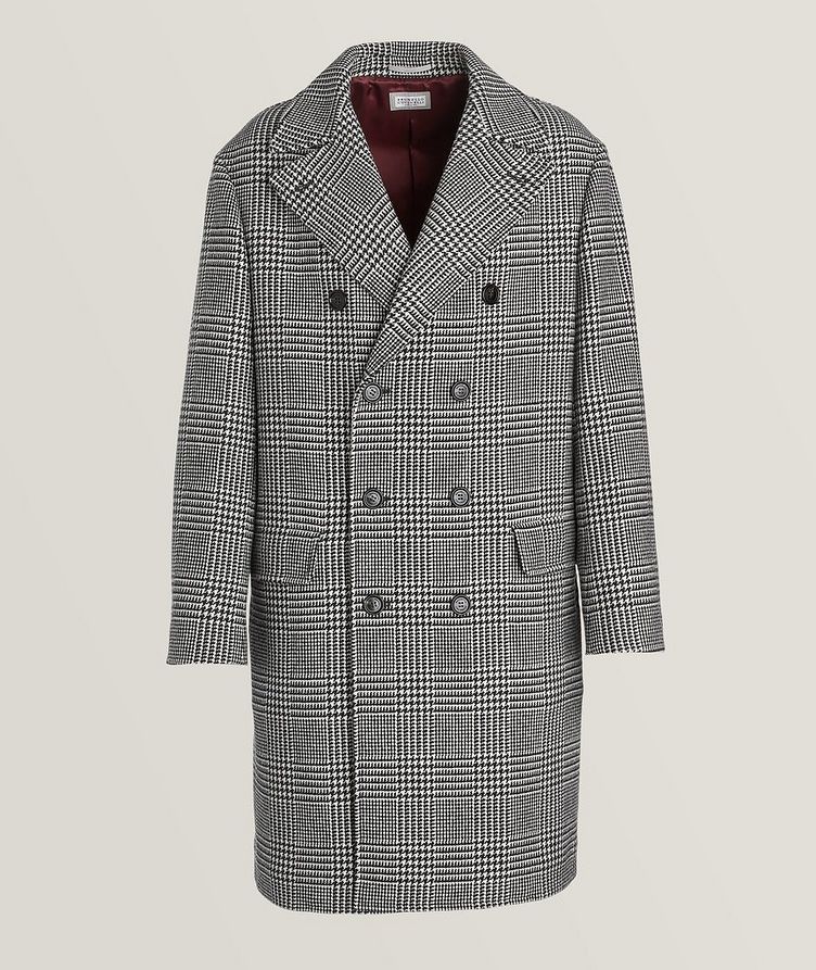 Houndstooth Virgin Wool Double Breasted Overcoat image 0