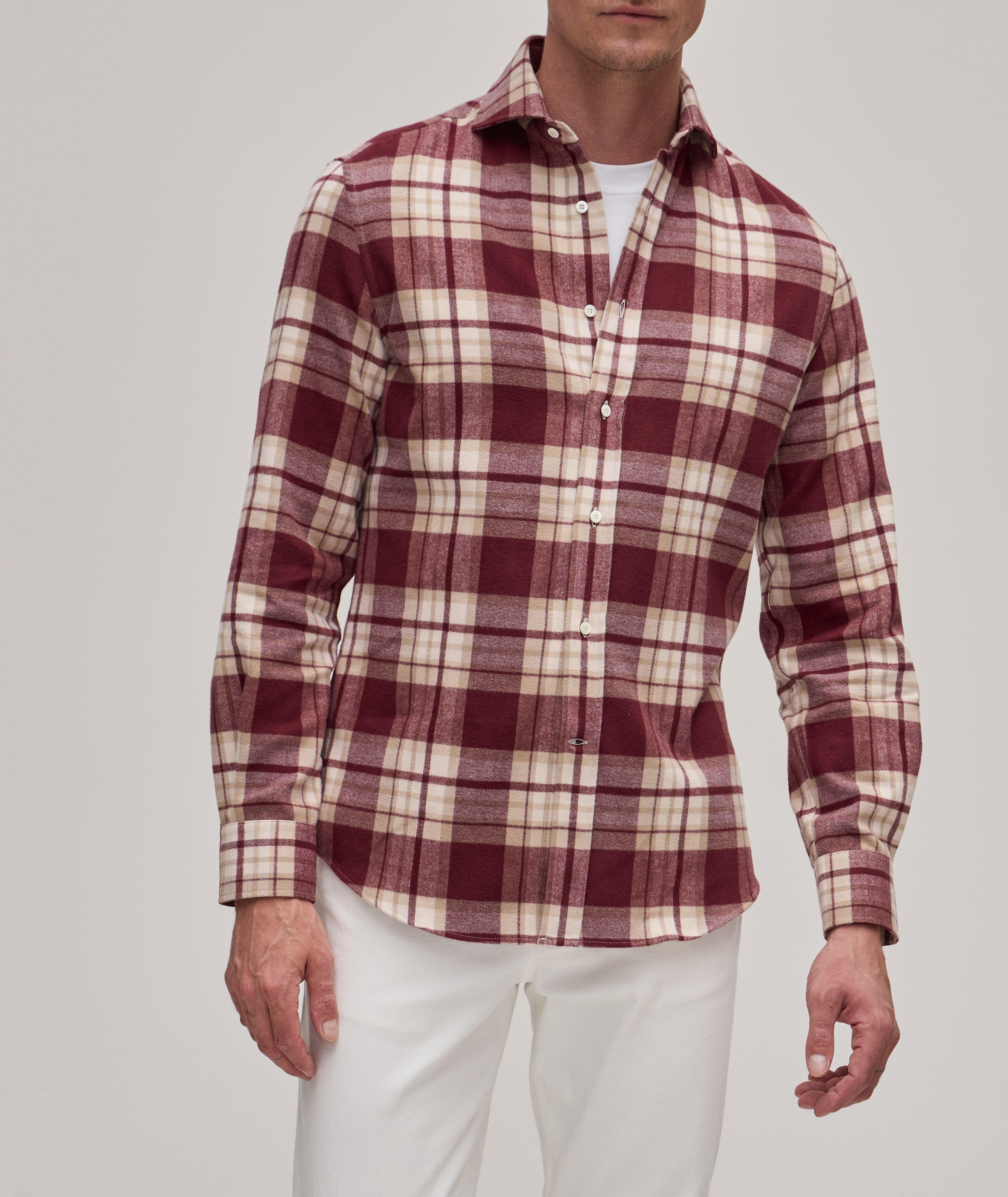 Easy-Fit Plaid Flannel Cotton Shirt image 1
