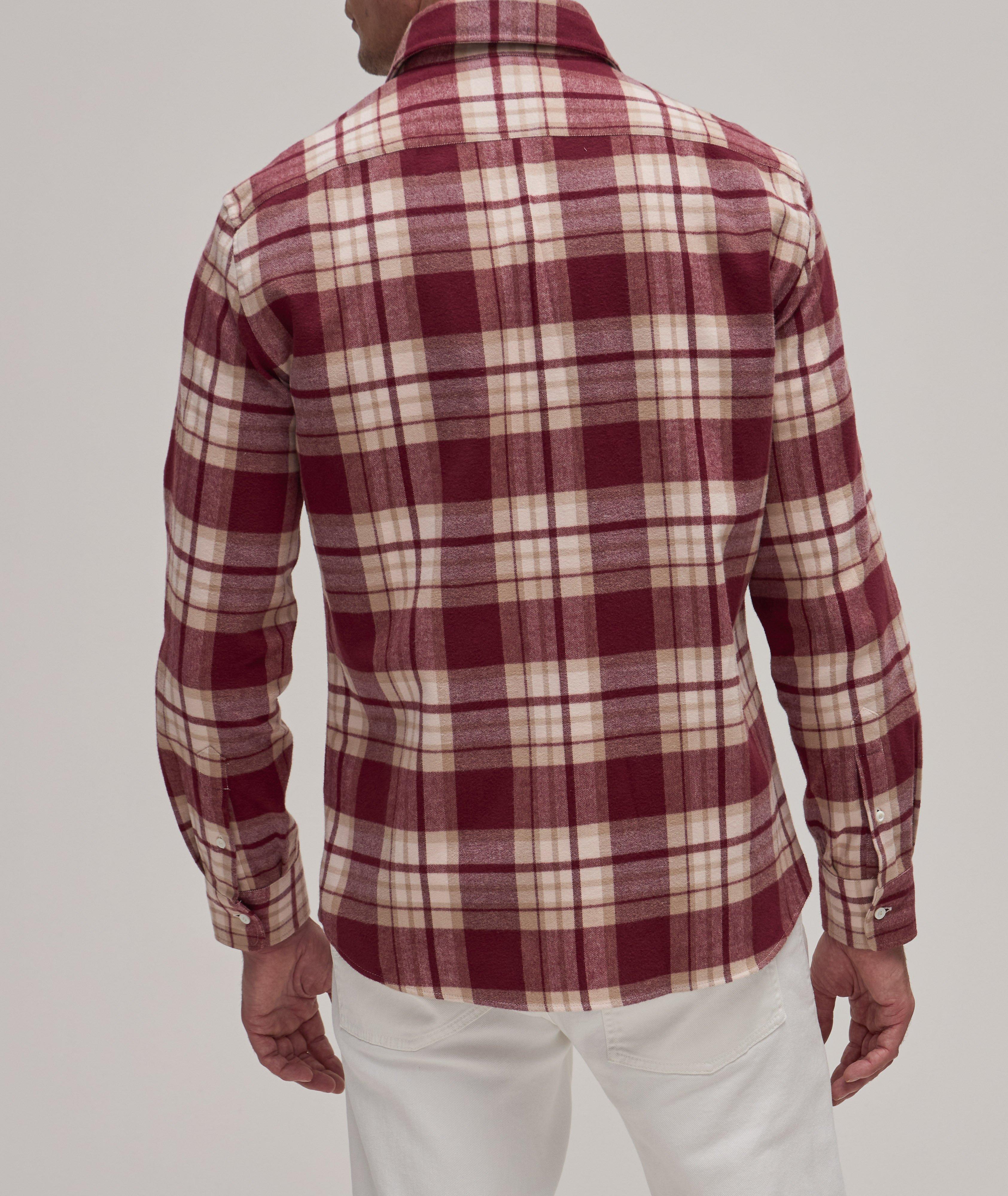 Easy-Fit Plaid Flannel Cotton Shirt image 2
