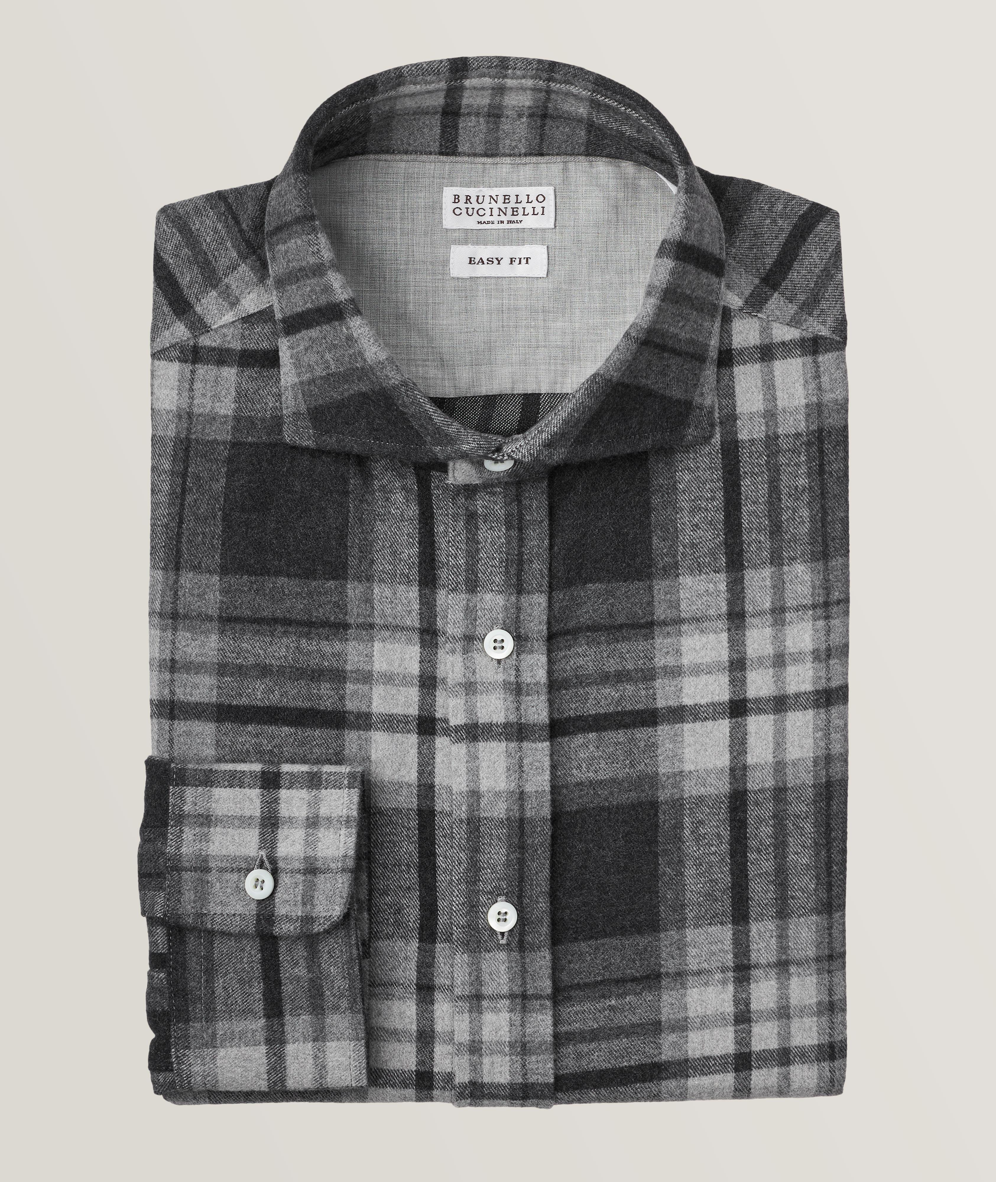 Easy-Fit Plaid Flannel Cotton Shirt image 0