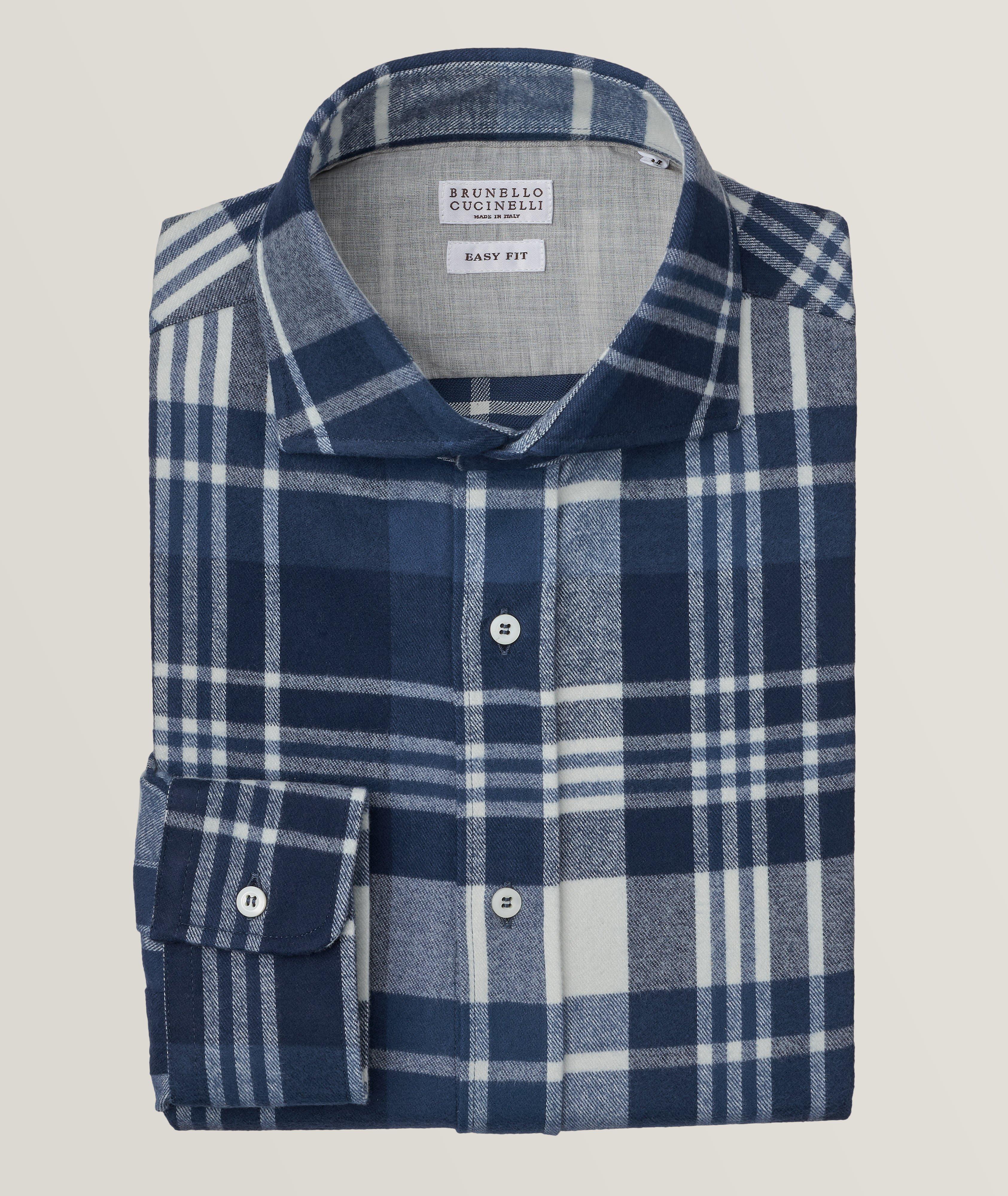 Easy-Fit Plaid Flannel Cotton Shirt image 0