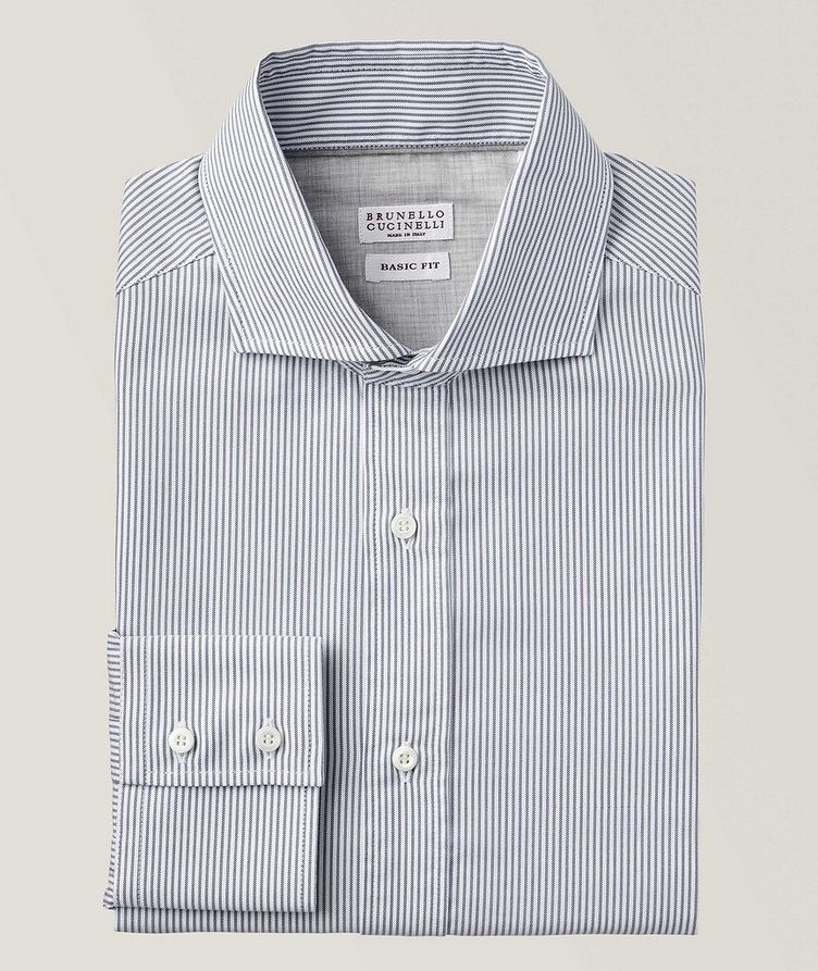 Basic-Fit Pinstripe Oxford Shirt image 0