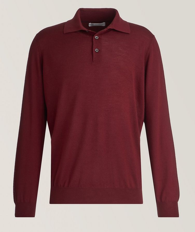 Long-Sleeve Wool-Cashmere Polo image 0
