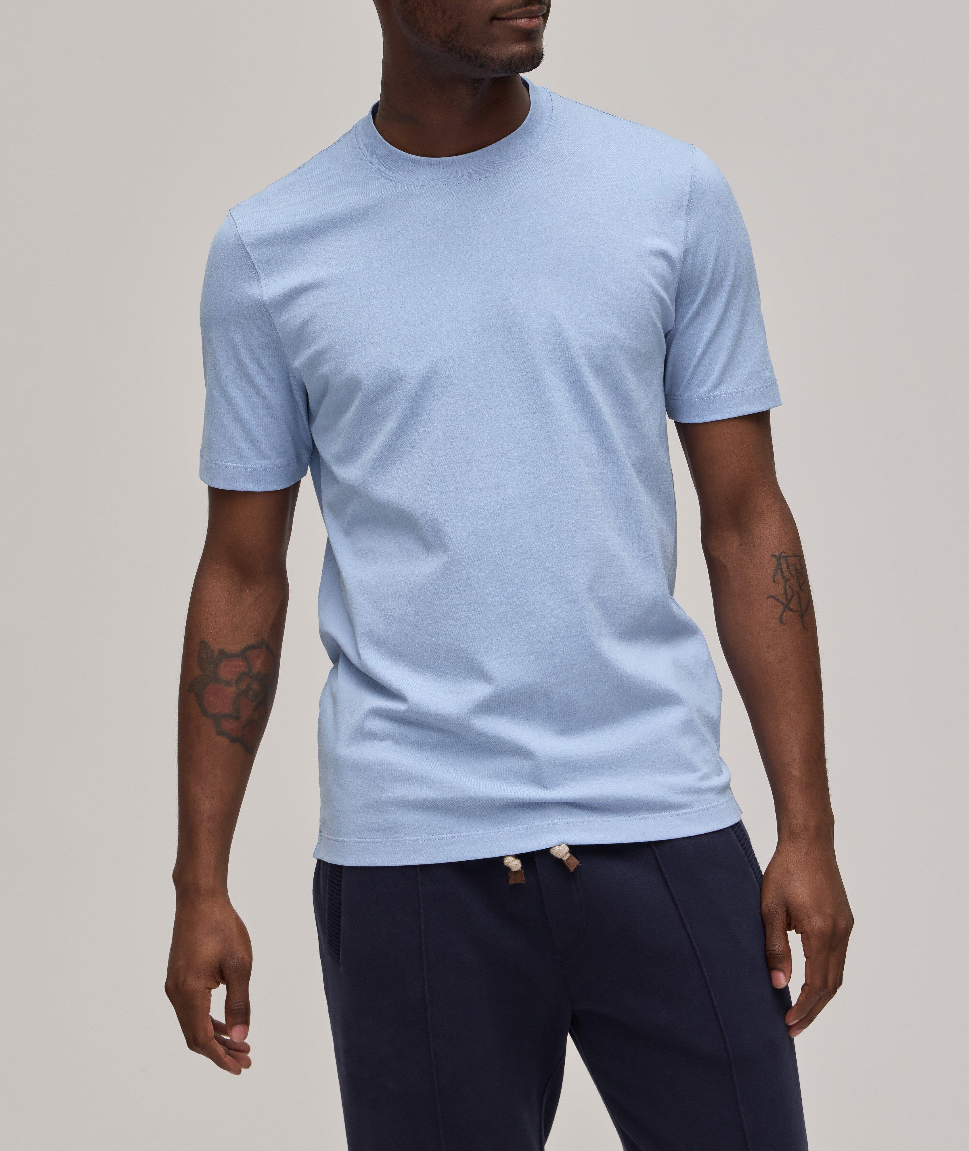 T-shirt en coton à encolure ronde de coupe standard image 1