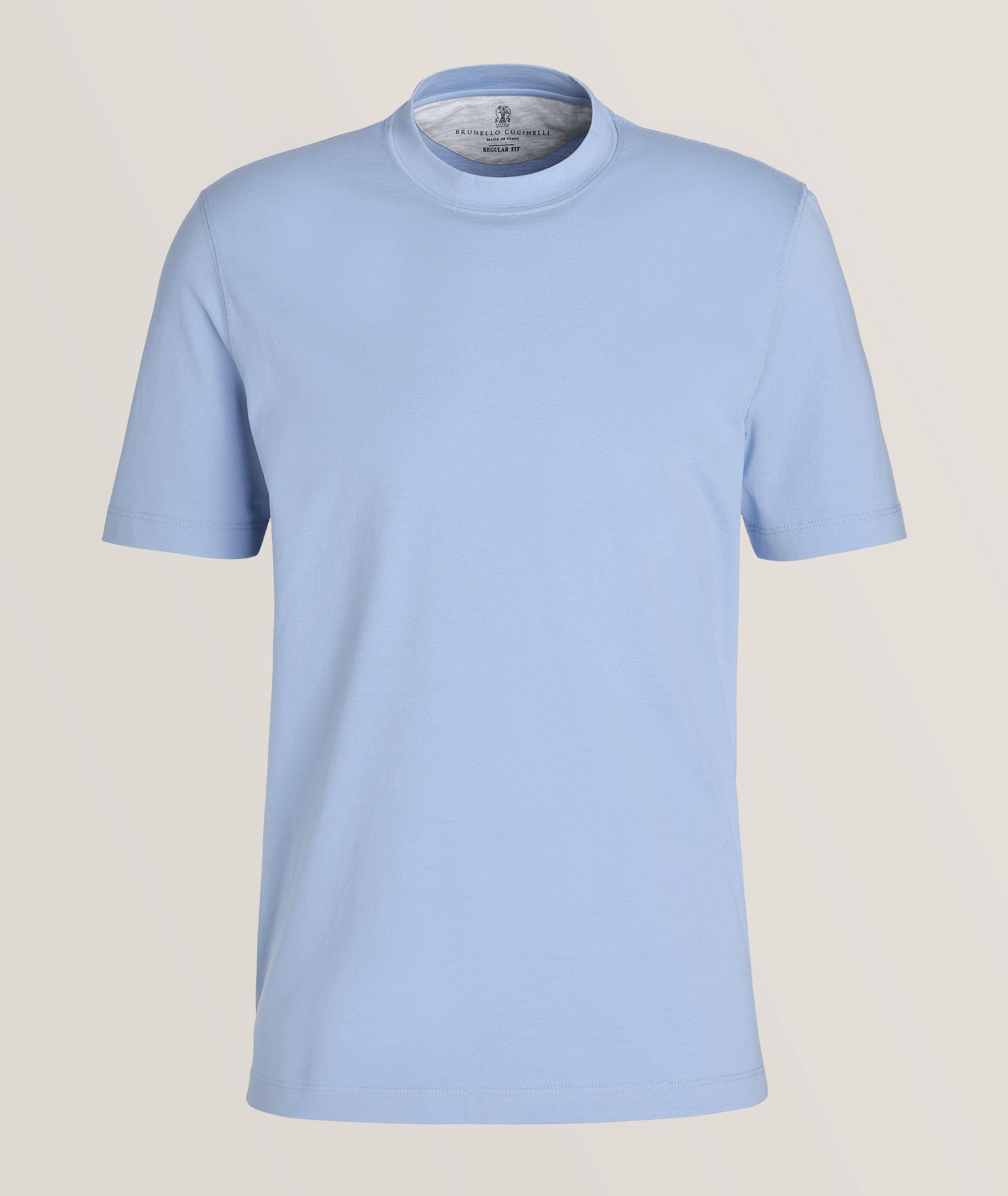 T-shirt en coton à encolure ronde de coupe standard image 0