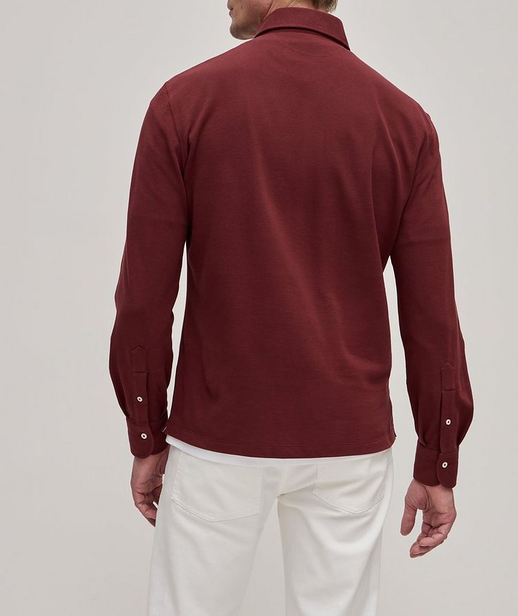 Long-Sleeve Cotton Piqué Polo image 2