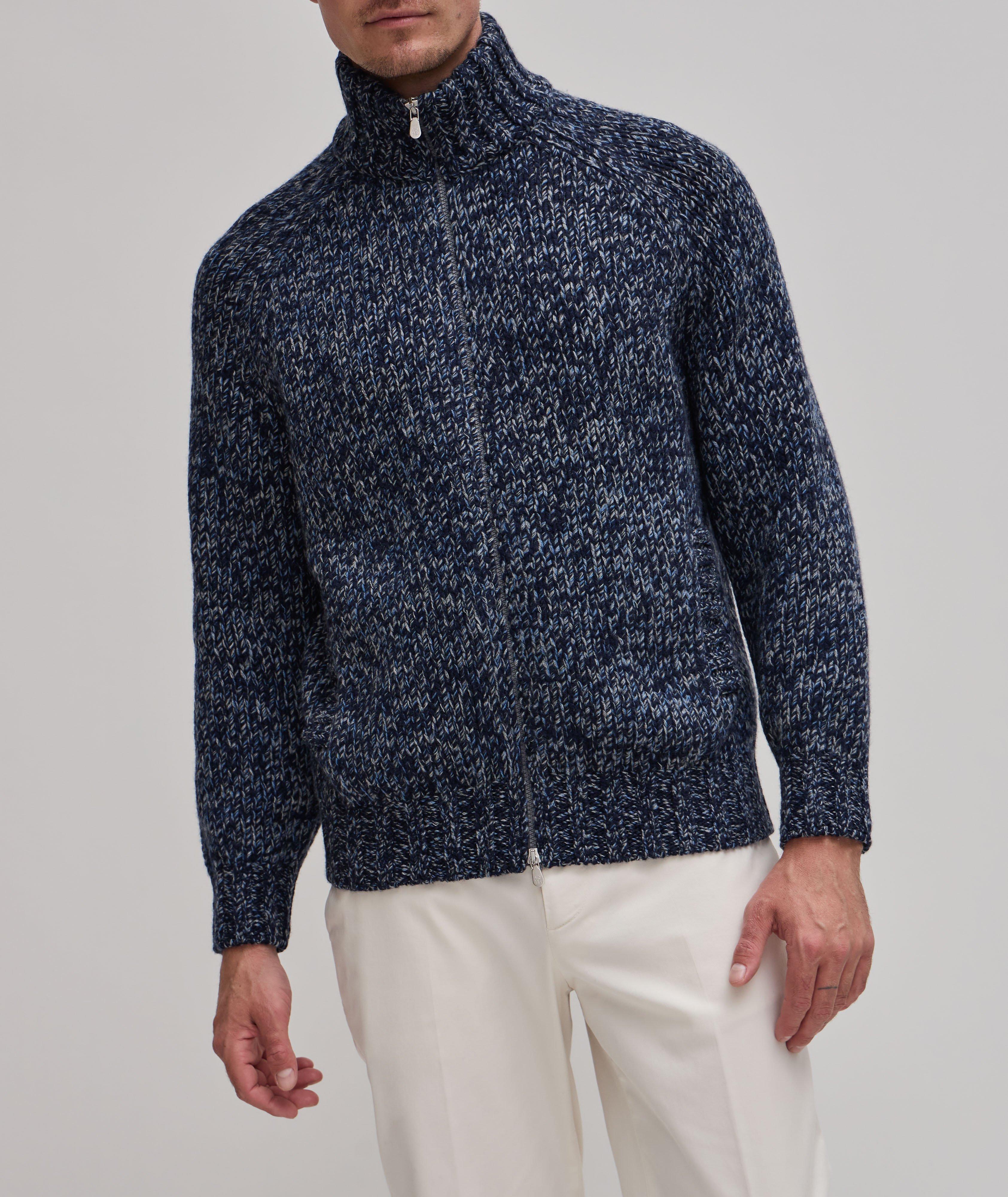 Mélange Open Gauge Wool-Blend Cardigan  image 1