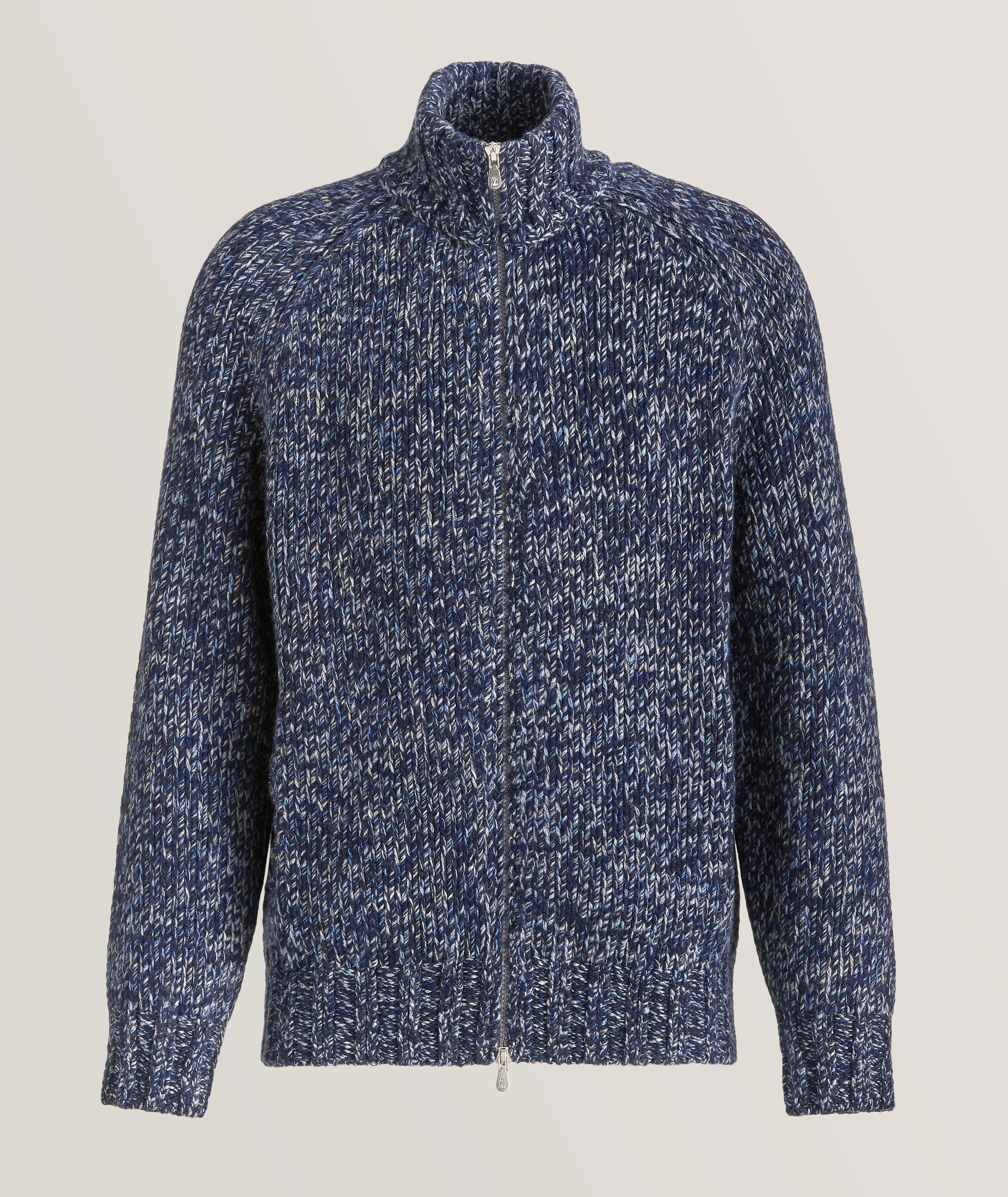 Mélange Open Gauge Wool-Blend Cardigan  image 0