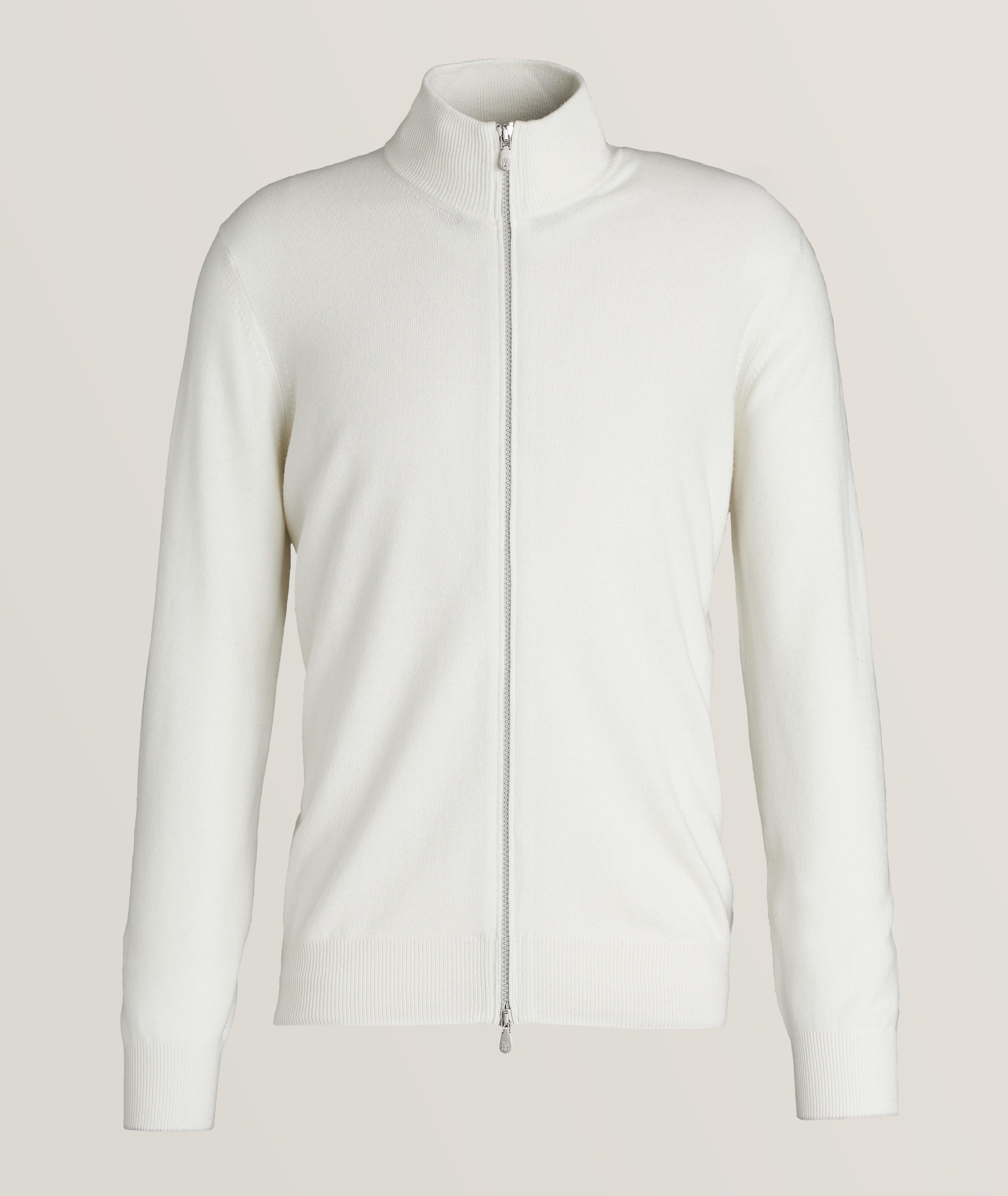 Cashmere Full-Zip Mock Neck Sweater image 0