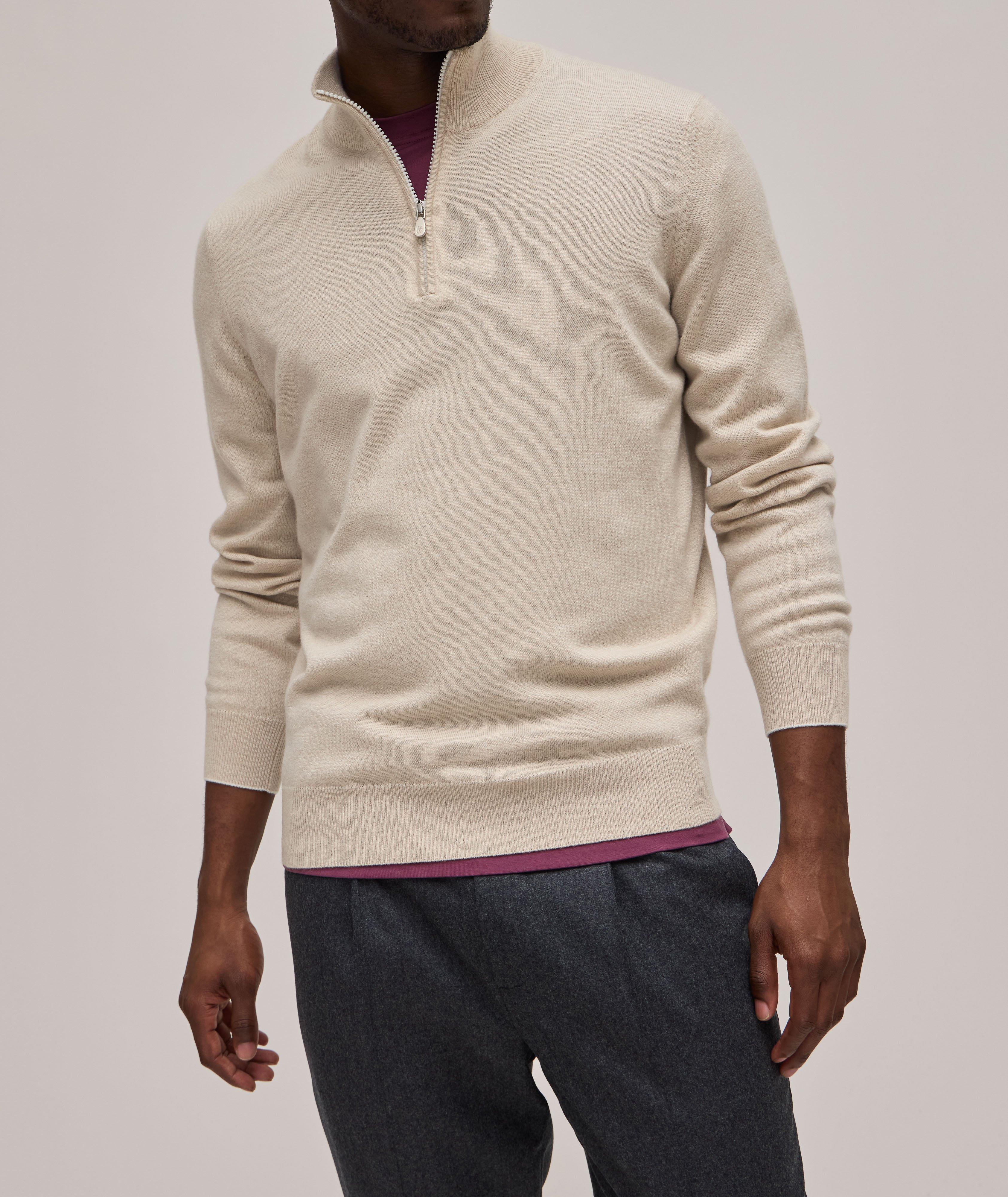 Quarter-Zip Cashmere Sweater image 1
