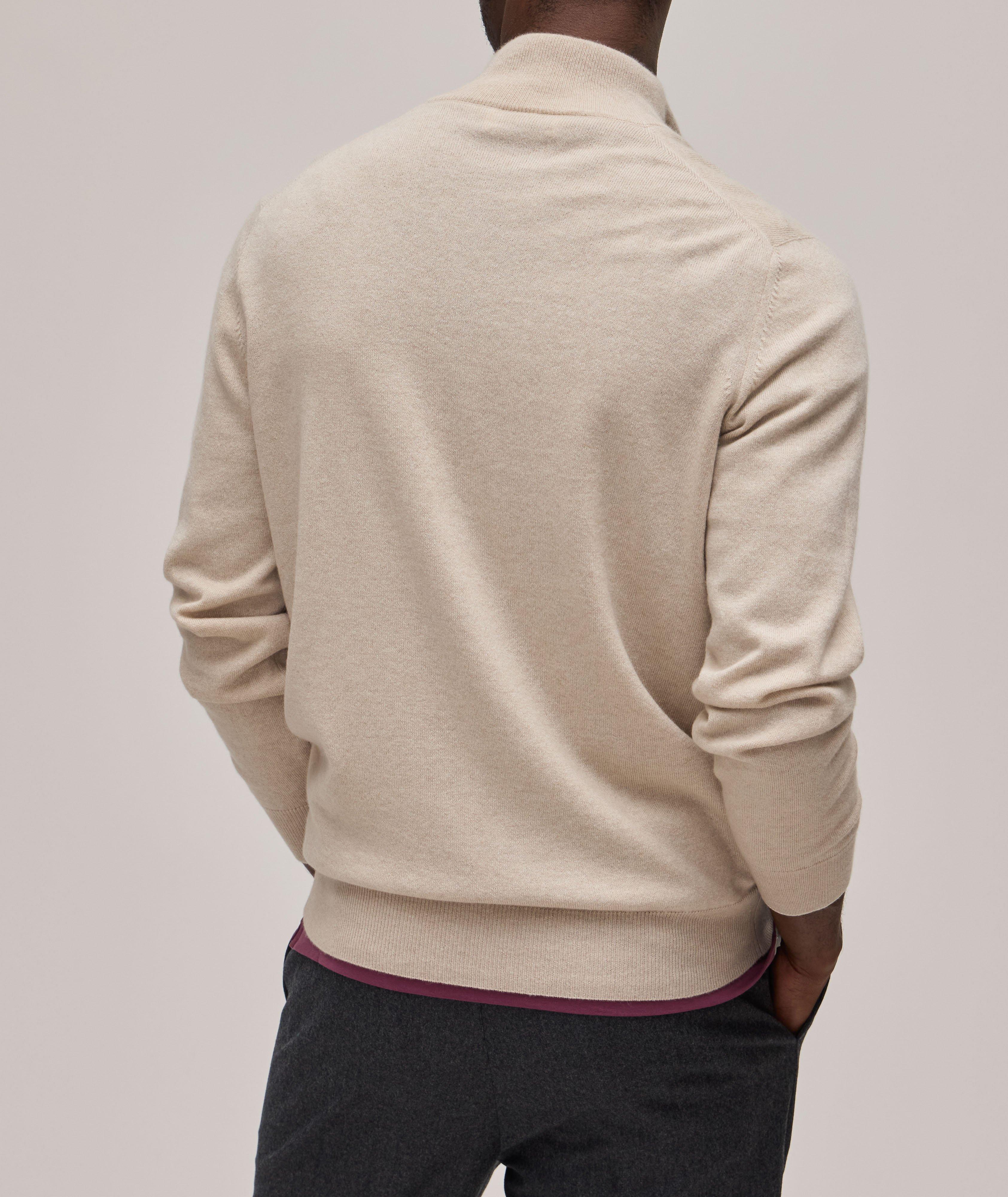 Pull en cachemire à glissière partielle image 2