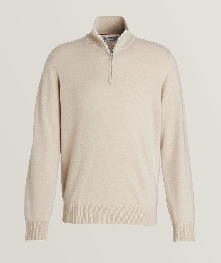 Quarter-Zip Cashmere Sweater image 0