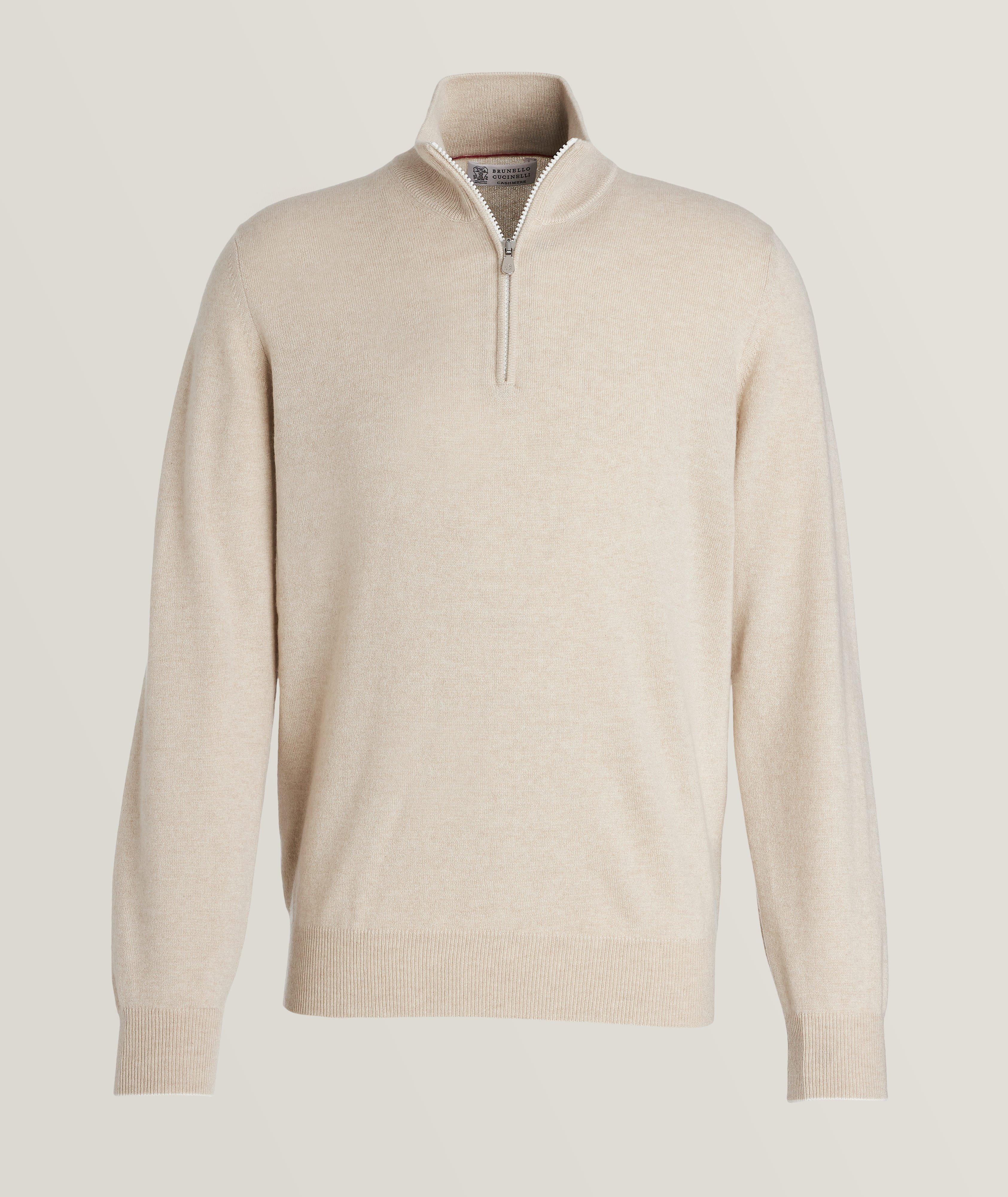 Pull en cachemire à glissière partielle image 0