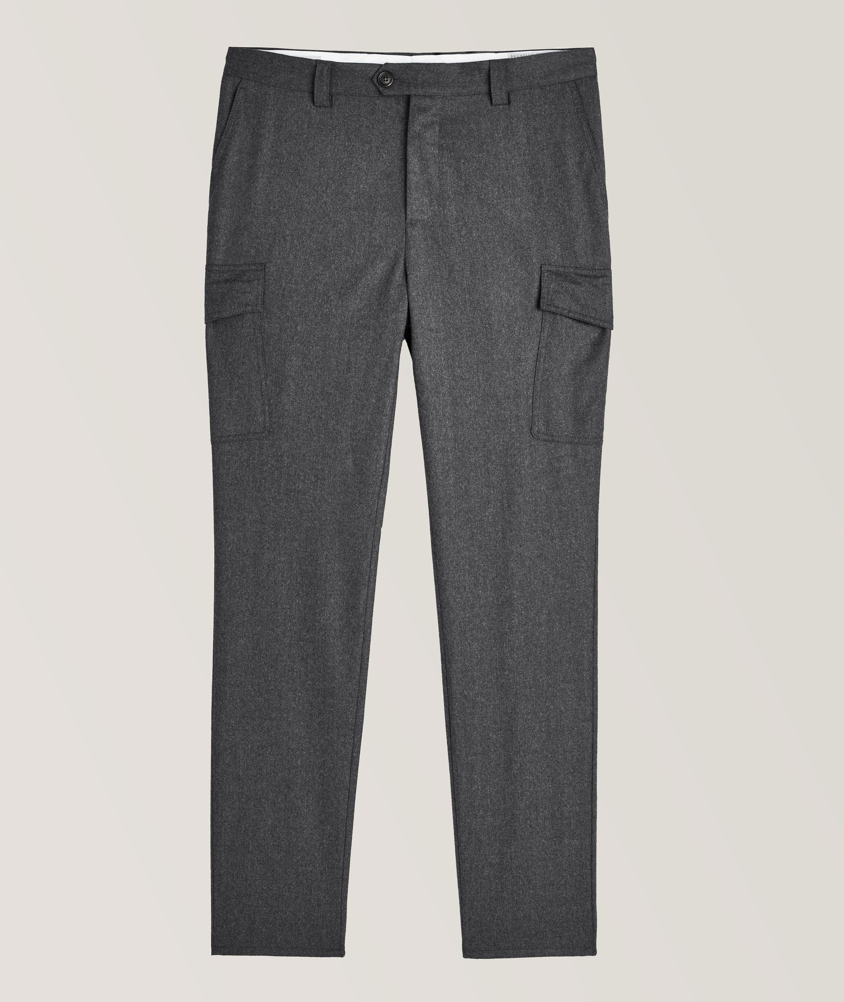 Leisure-Fit Flannel Virgin Wool Cargo Pant  image 0