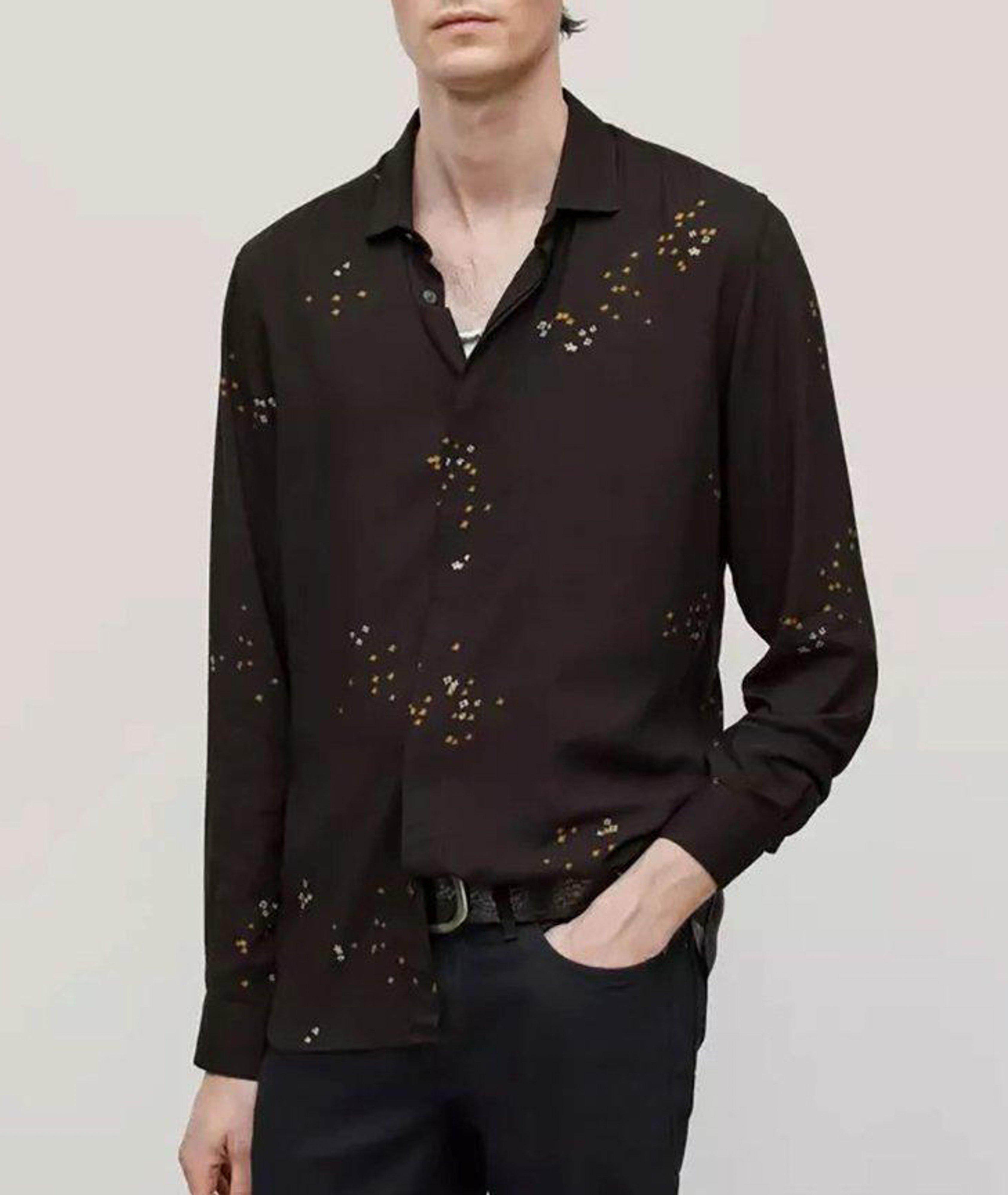 Rodney All-Over Floral Pattern Technical Fabric Sport Shirt image 0