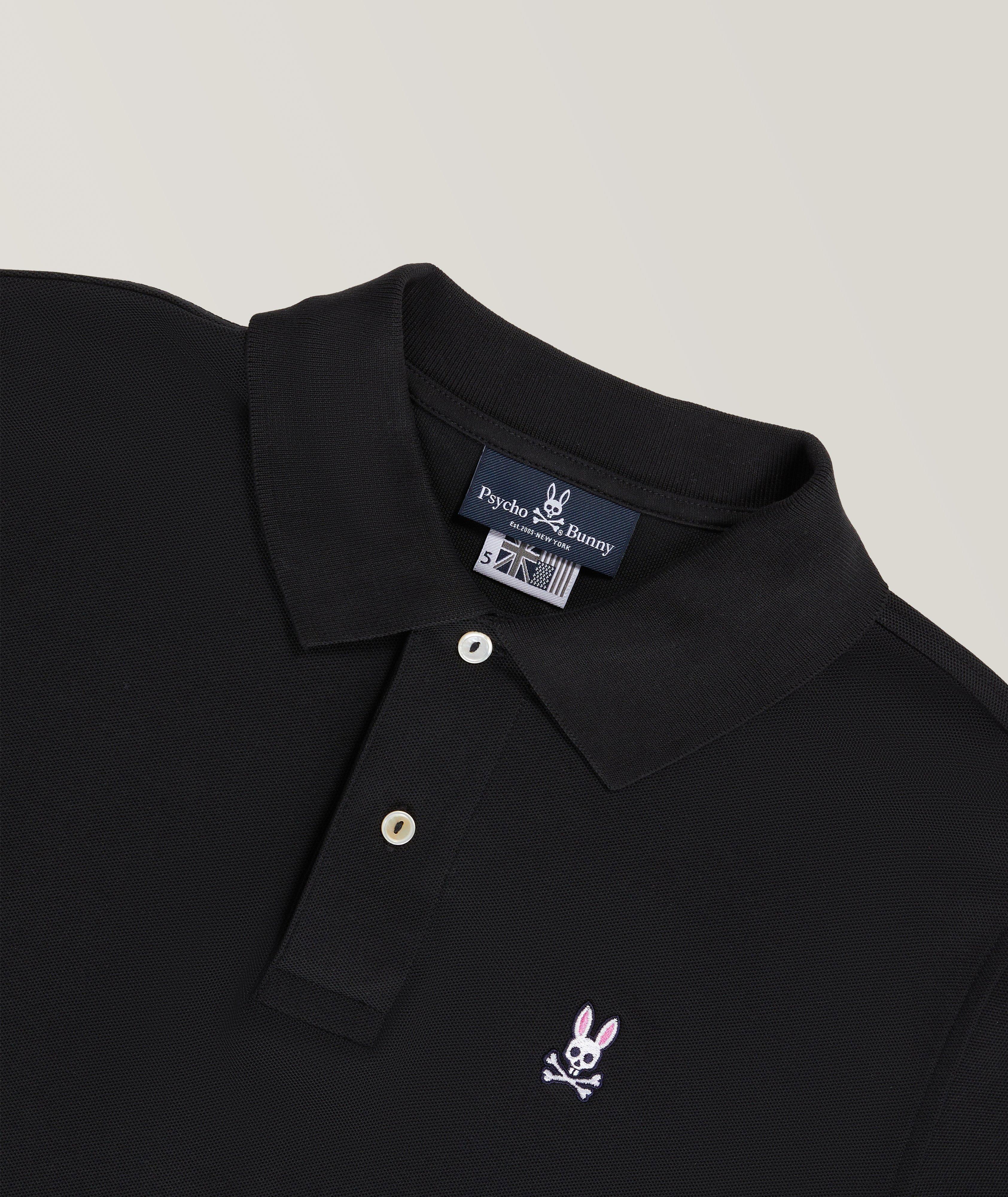 MENS BLACK SANTA MONICA PIQUE POLO | PSYCHO BUNNY