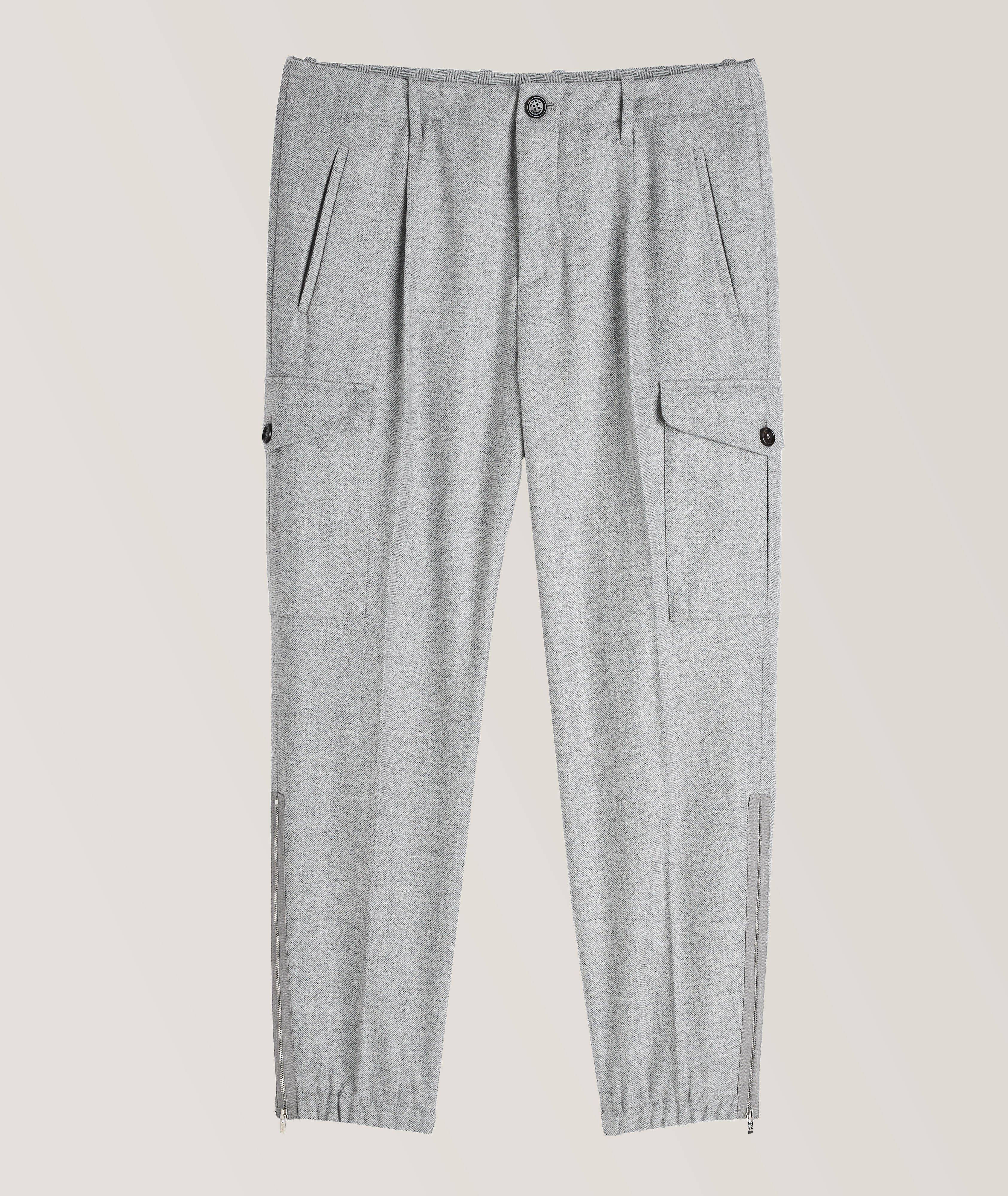 Pantalon en coton teint en pièce de coupe ergonomique image 0
