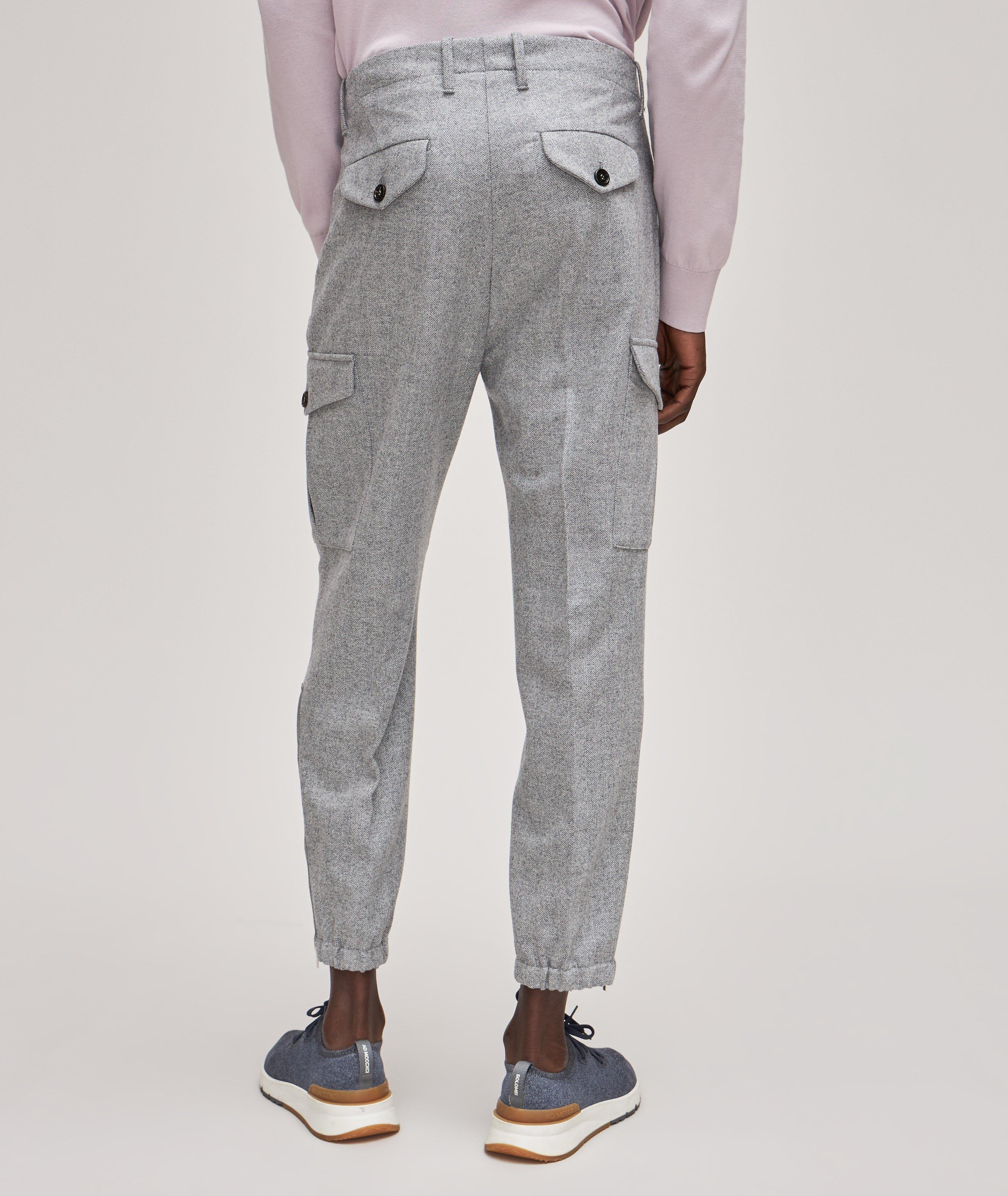 Pantalon en coton teint en pièce de coupe ergonomique image 3