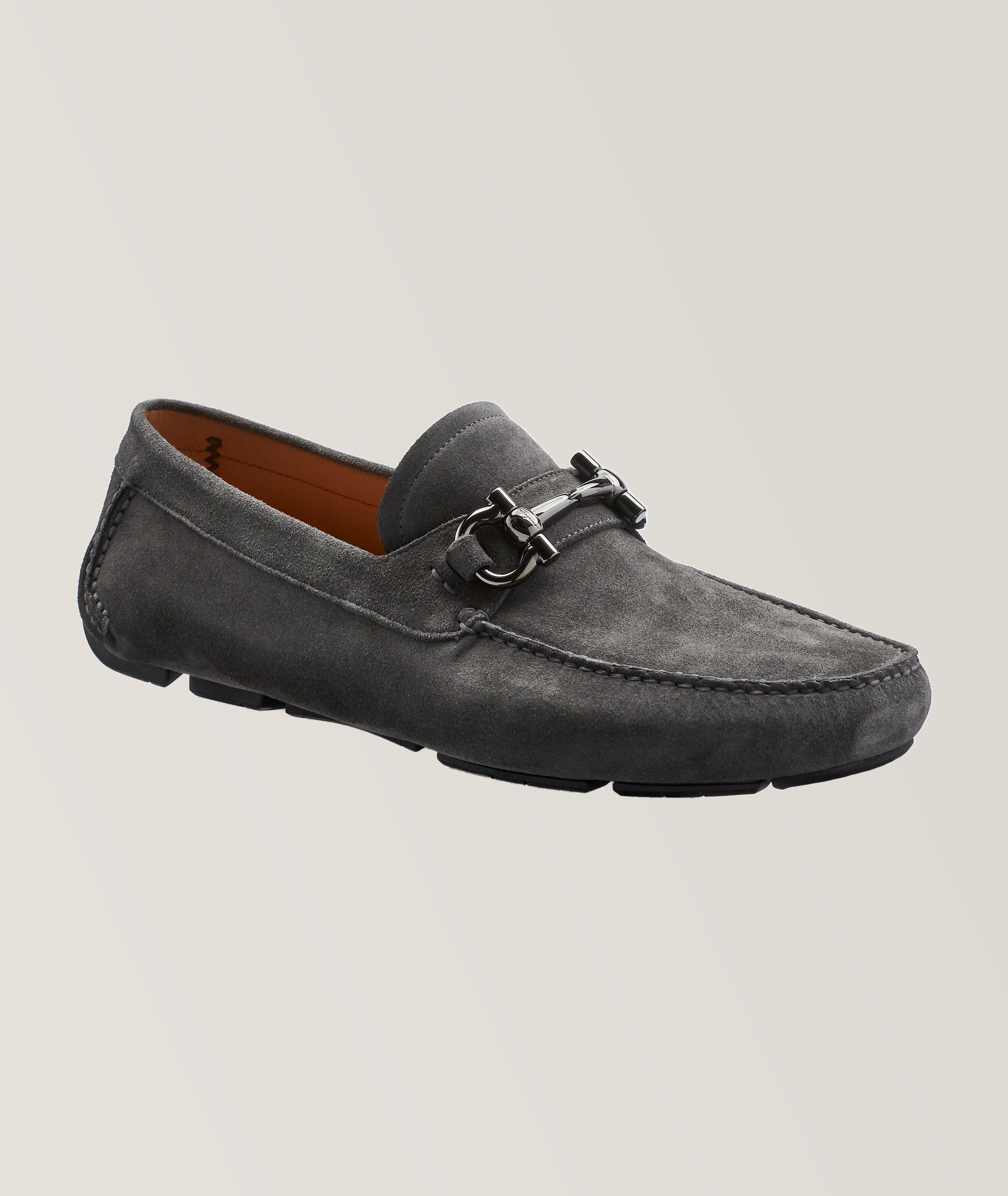 Ferragamo store suede drivers