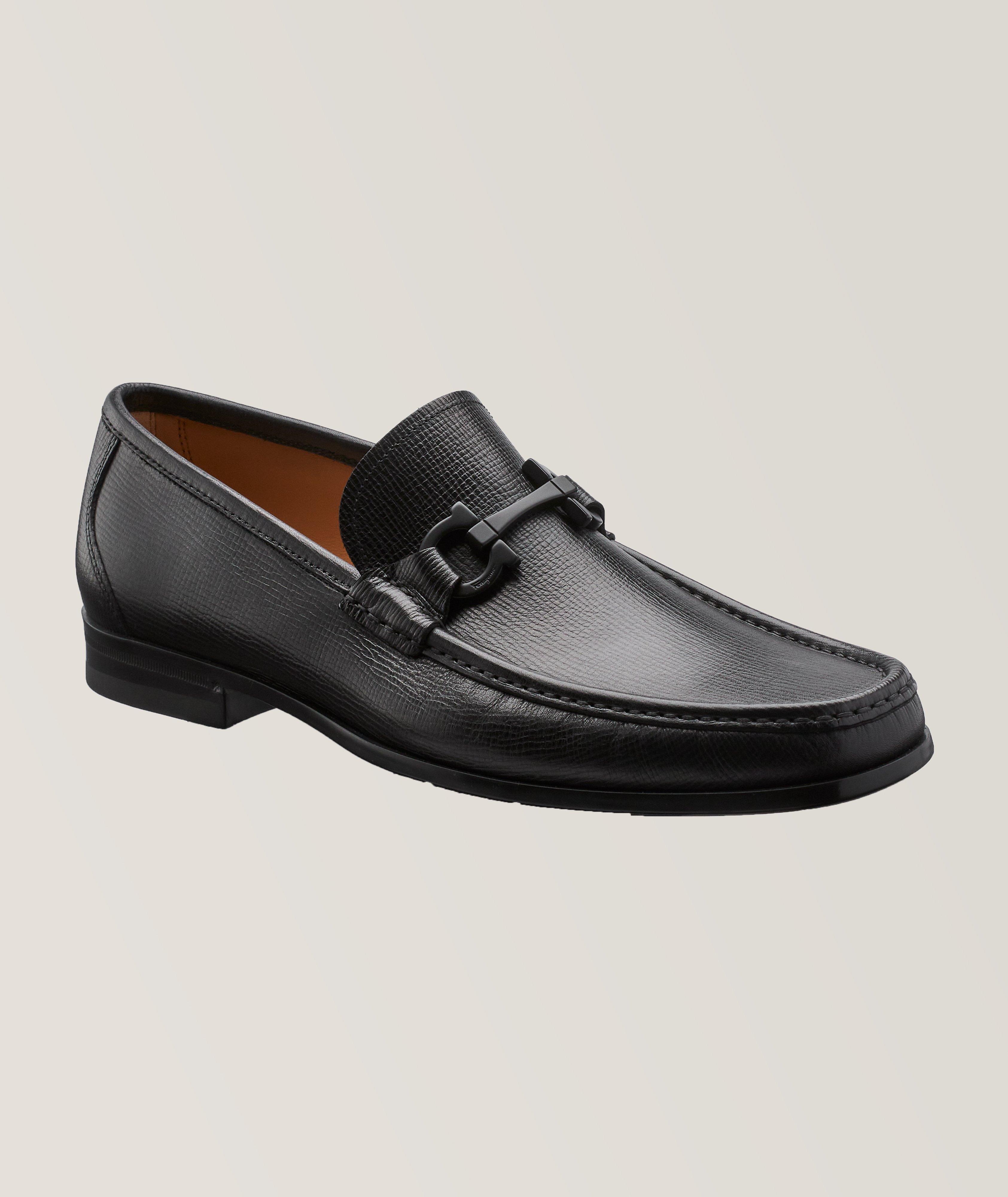 FERRAGAMO Grandioso Gancini Bit Leather Loafers