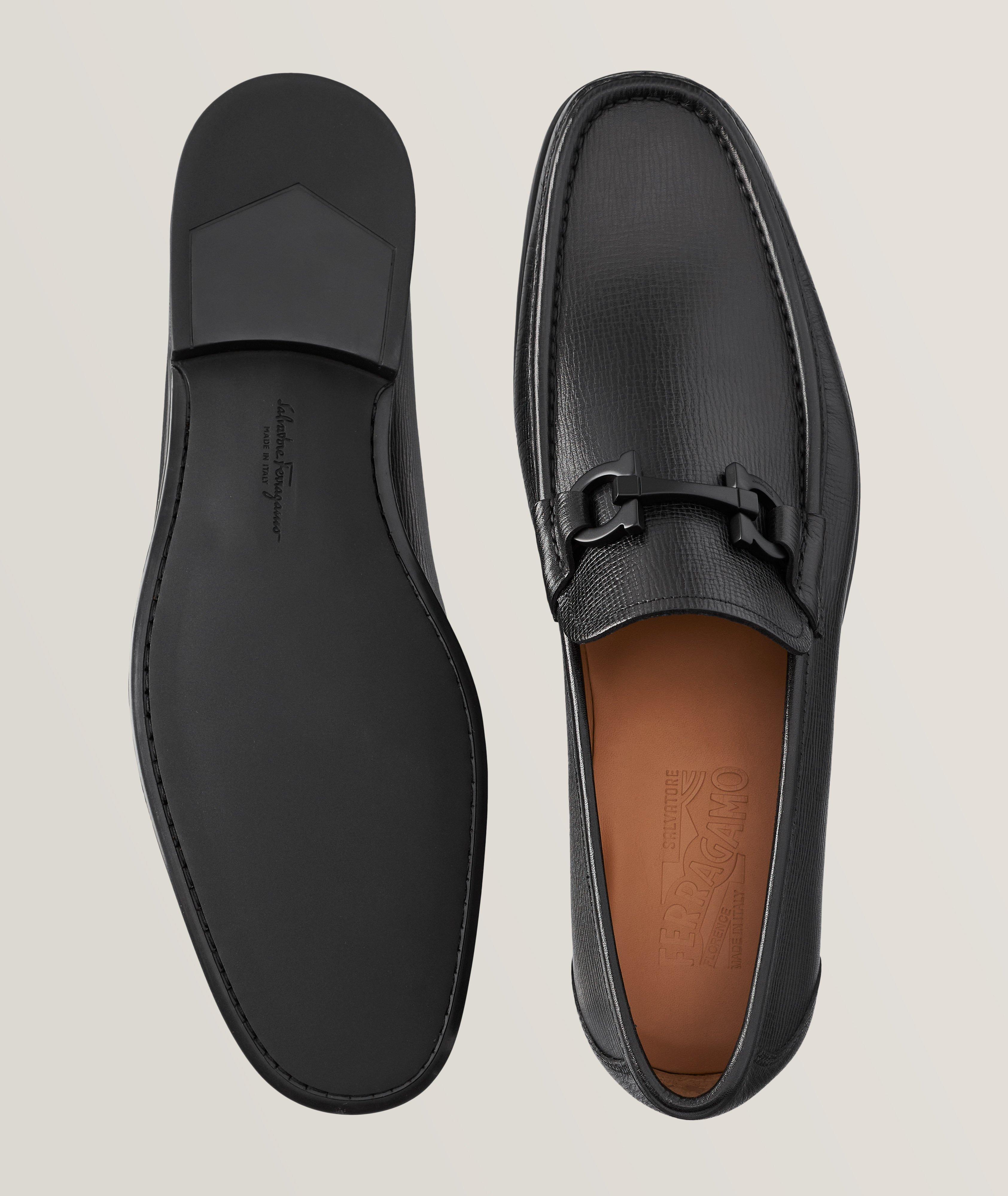 Shop FERRAGAMO Grandioso Gancini Bit Leather Loafers