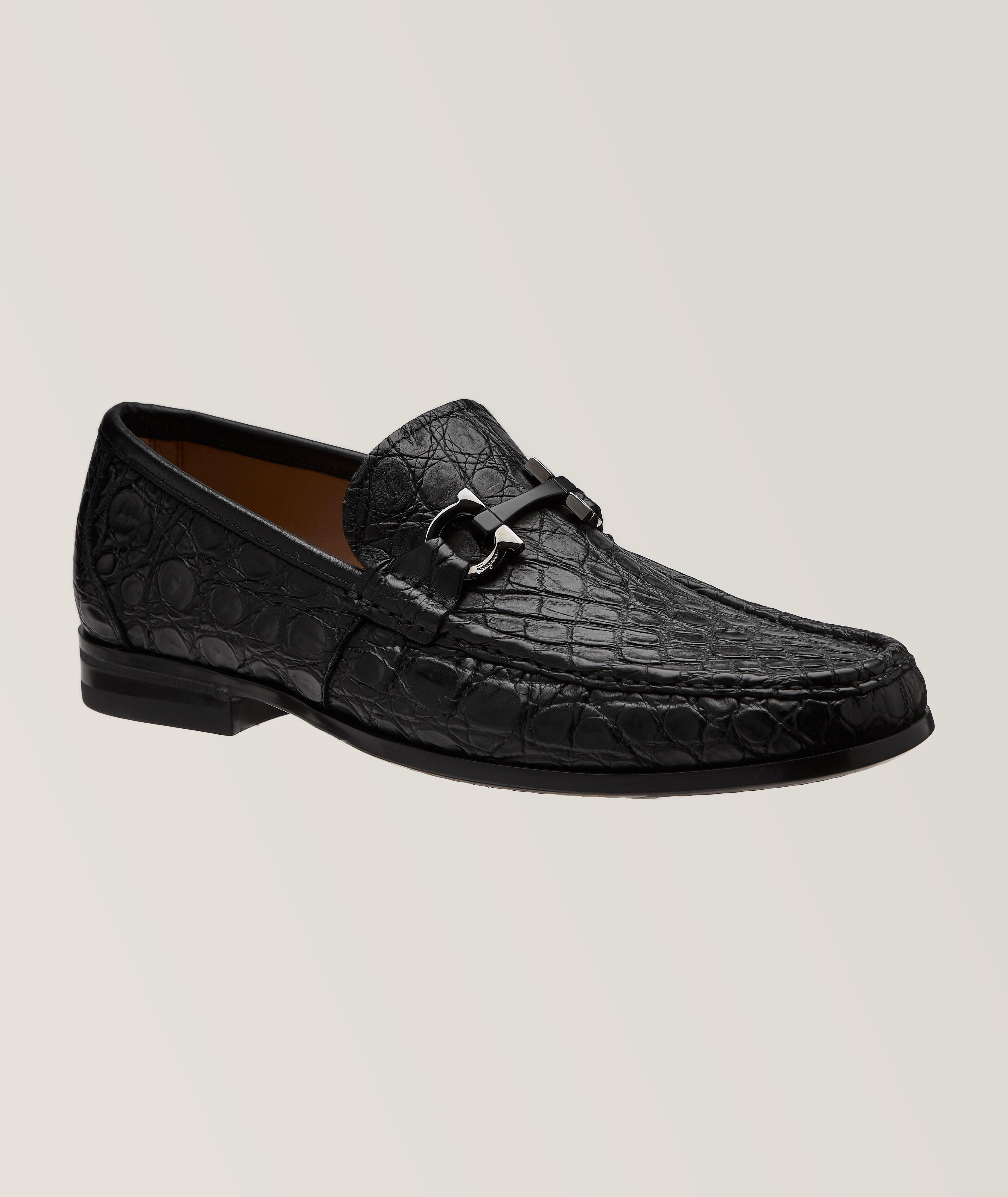 Ferragamo - Foster Black Leather Gancini Bit Penny Loafer