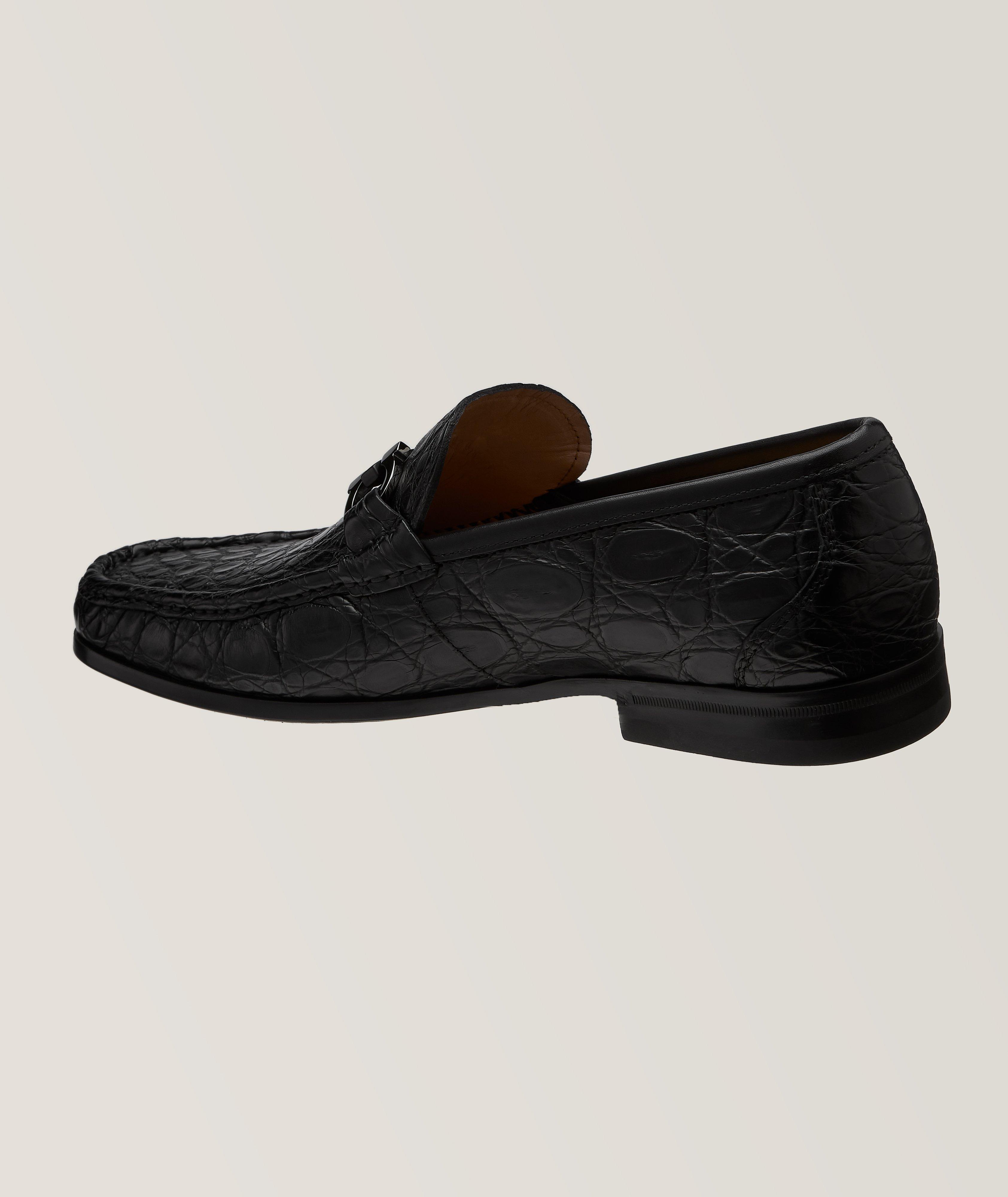 Ferragamo clearance alligator loafers