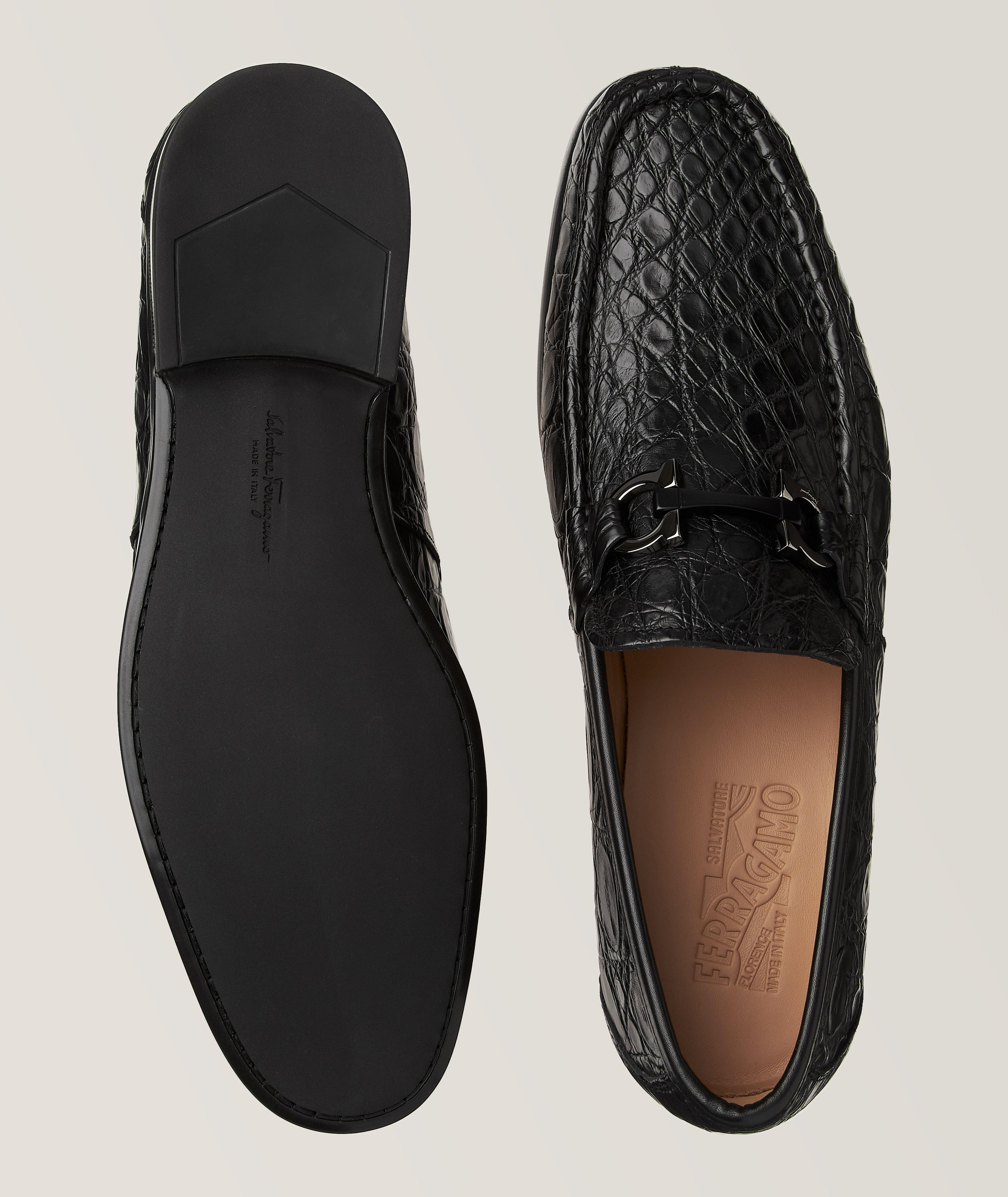 Ferragamo sales alligator shoes