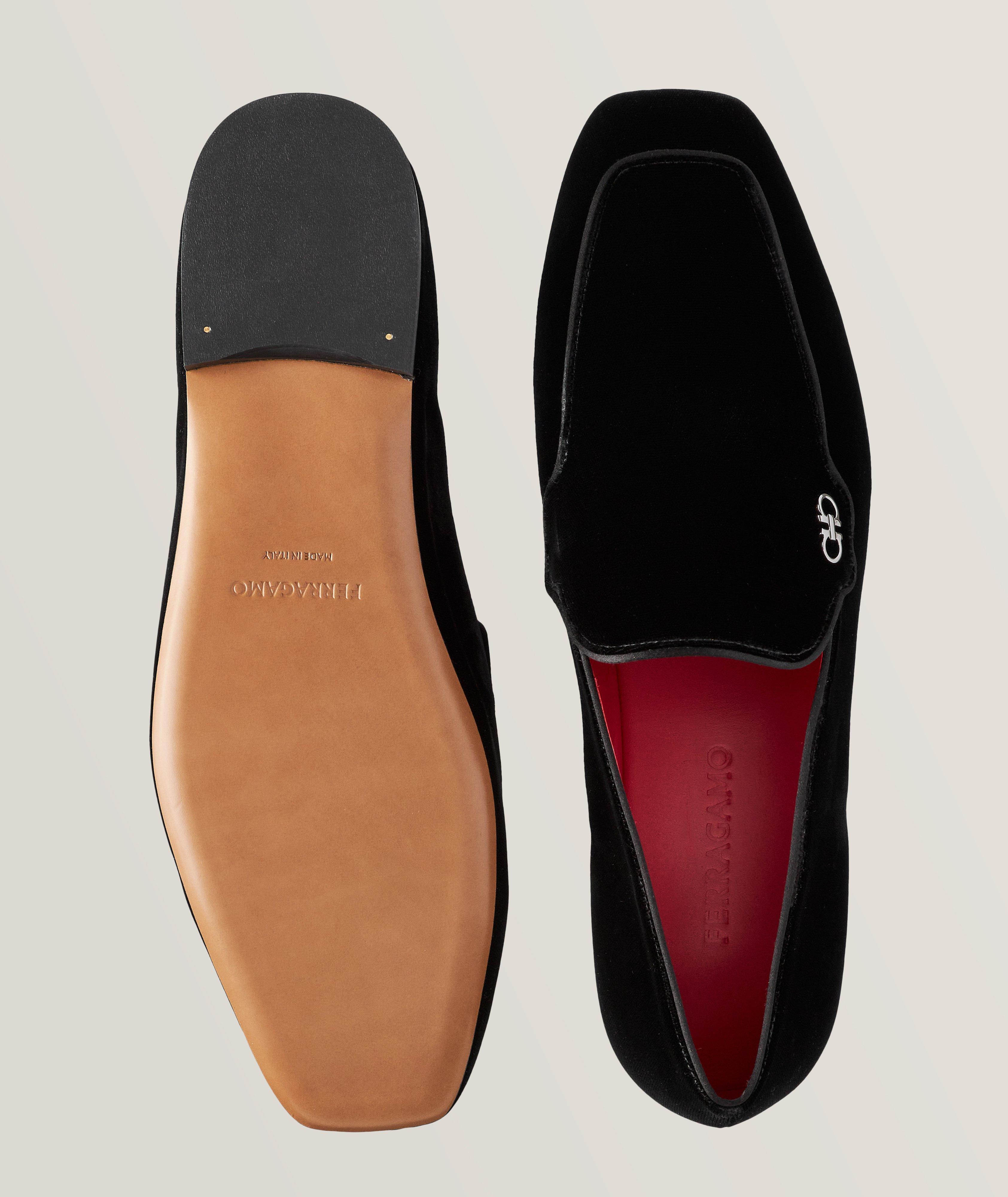 Salvatore ferragamo velvet discount loafers