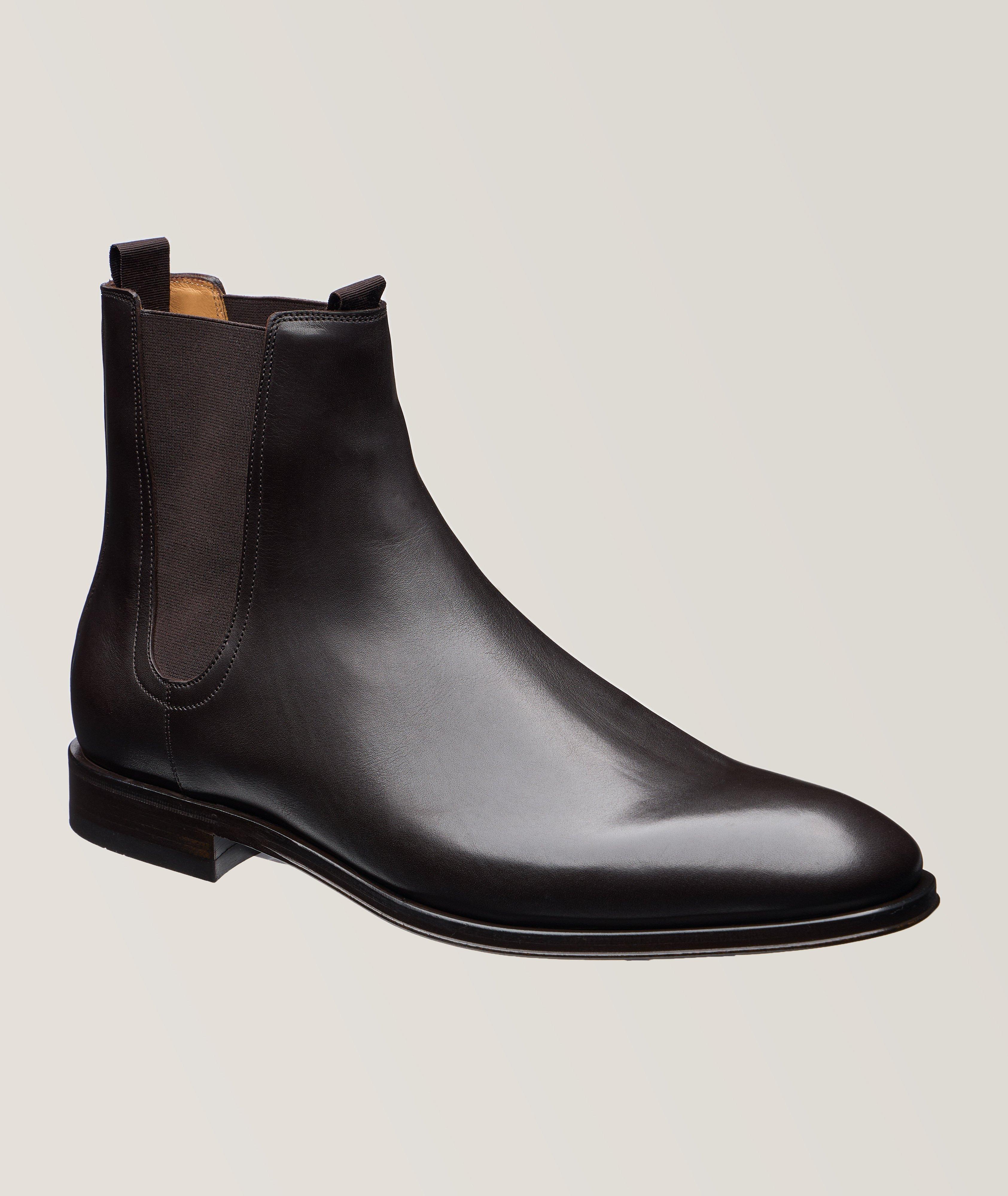 Ferragamo Botte de style Chelsea en cuir