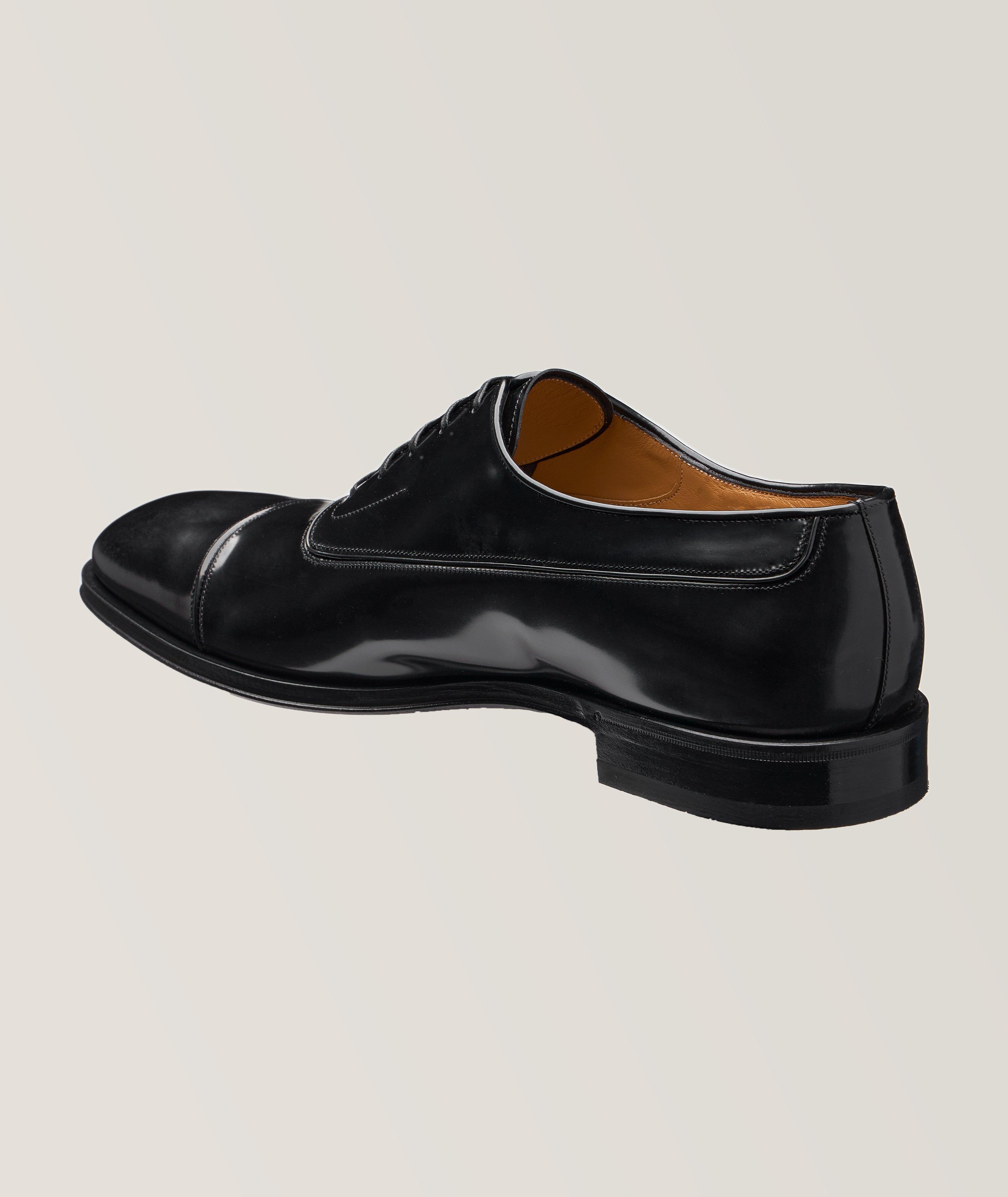 Ferragamo Fermin Polished Leather Cap-Toe Oxfords, Dress Shoes