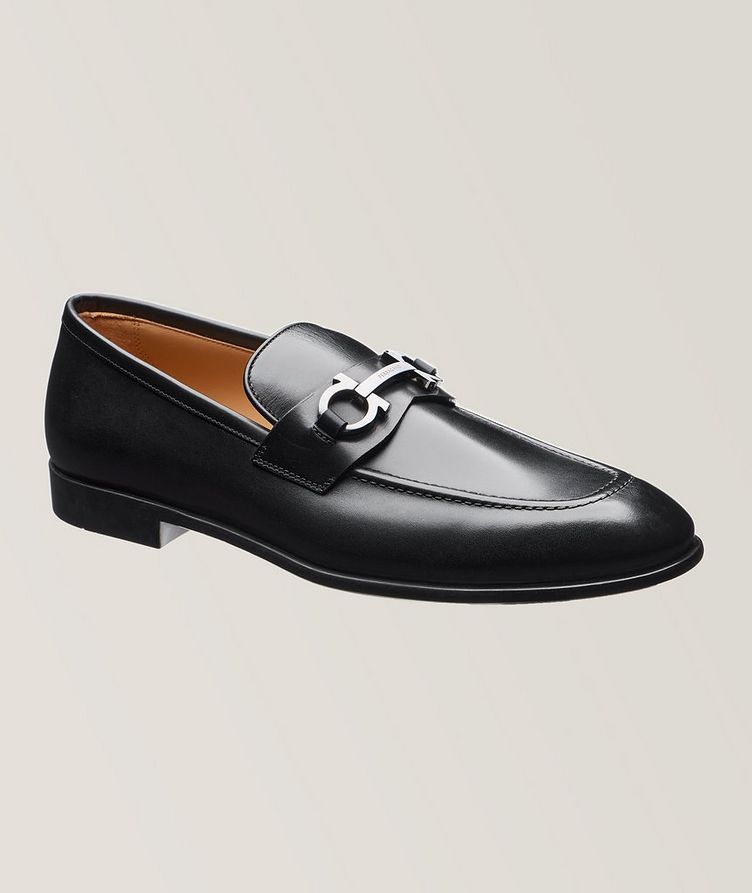 Foster Double Gancini Bit Leather Loafers image 0