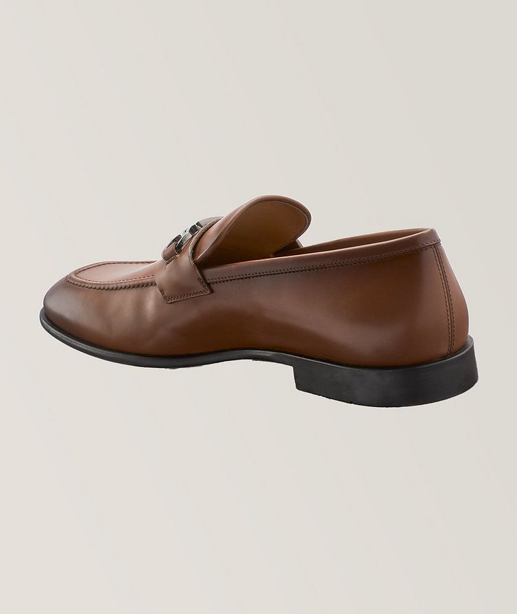 Foster Gancini Bit Burnished Leather Loafers  image 1