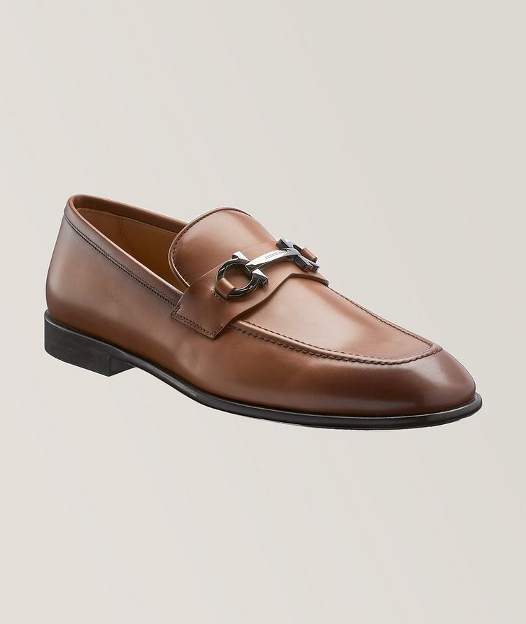 Foster Gancini Bit Burnished Leather Loafers  image 0