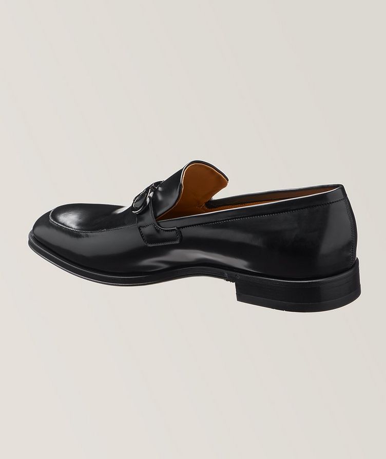 Finley Double Gancini Bit Polished Leather Loafers image 1