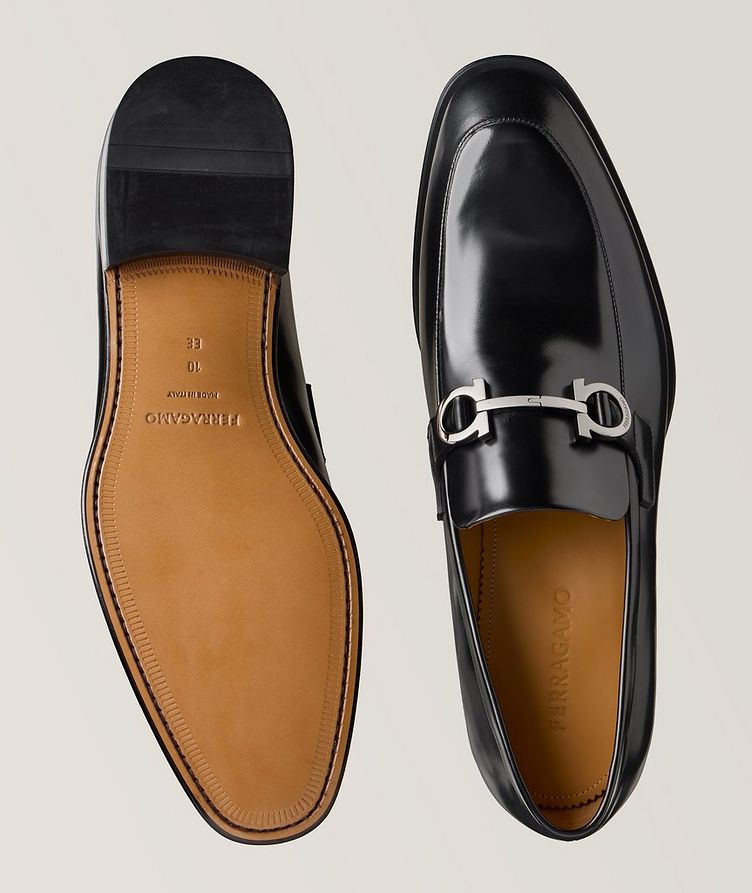 Finley Double Gancini Bit Polished Leather Loafers image 2