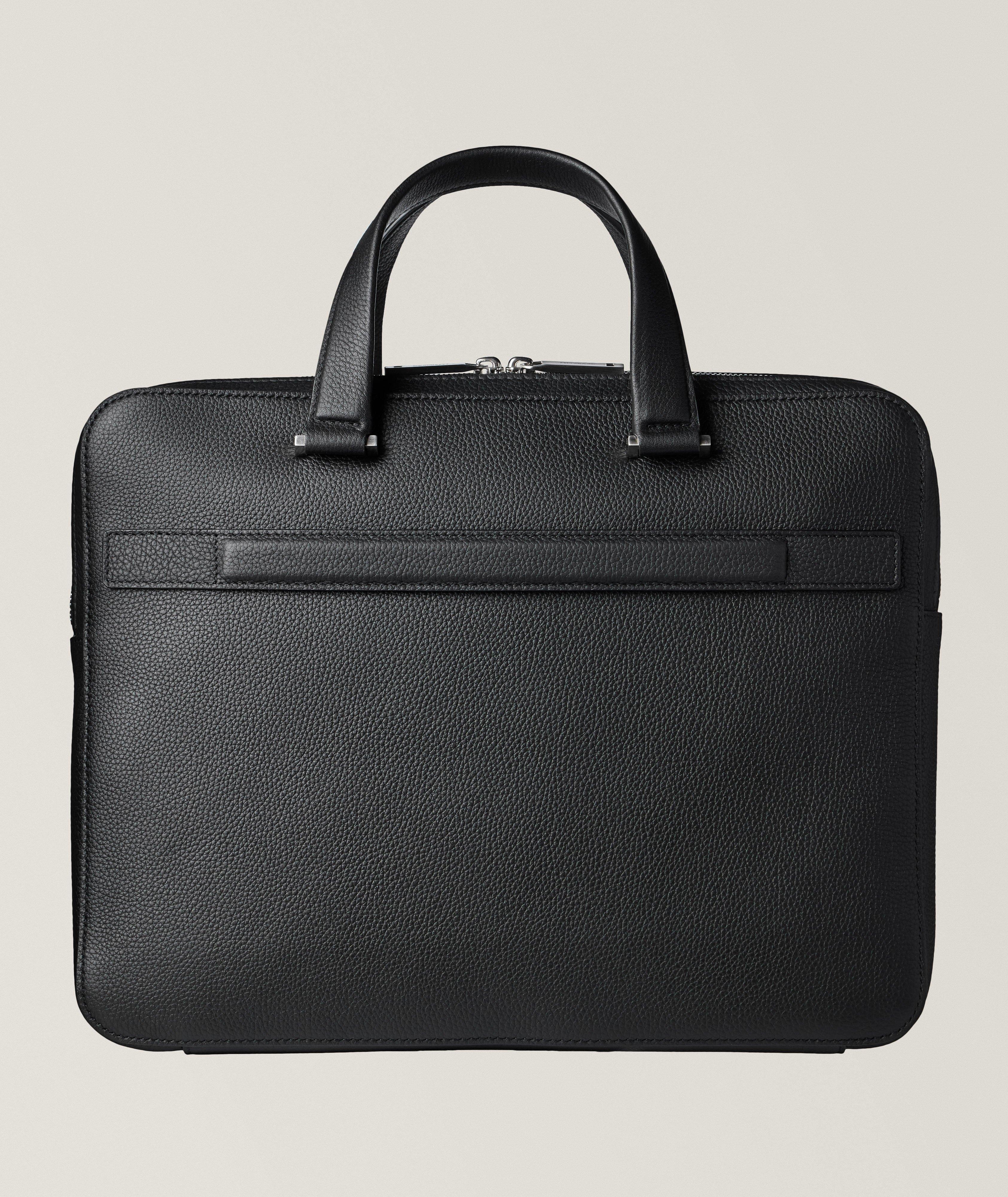 Gancio Monogram Embossed Calfskin Leather Briefcase image 1