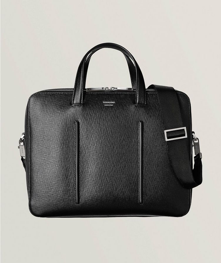 Textured Leather Briefcase image 0