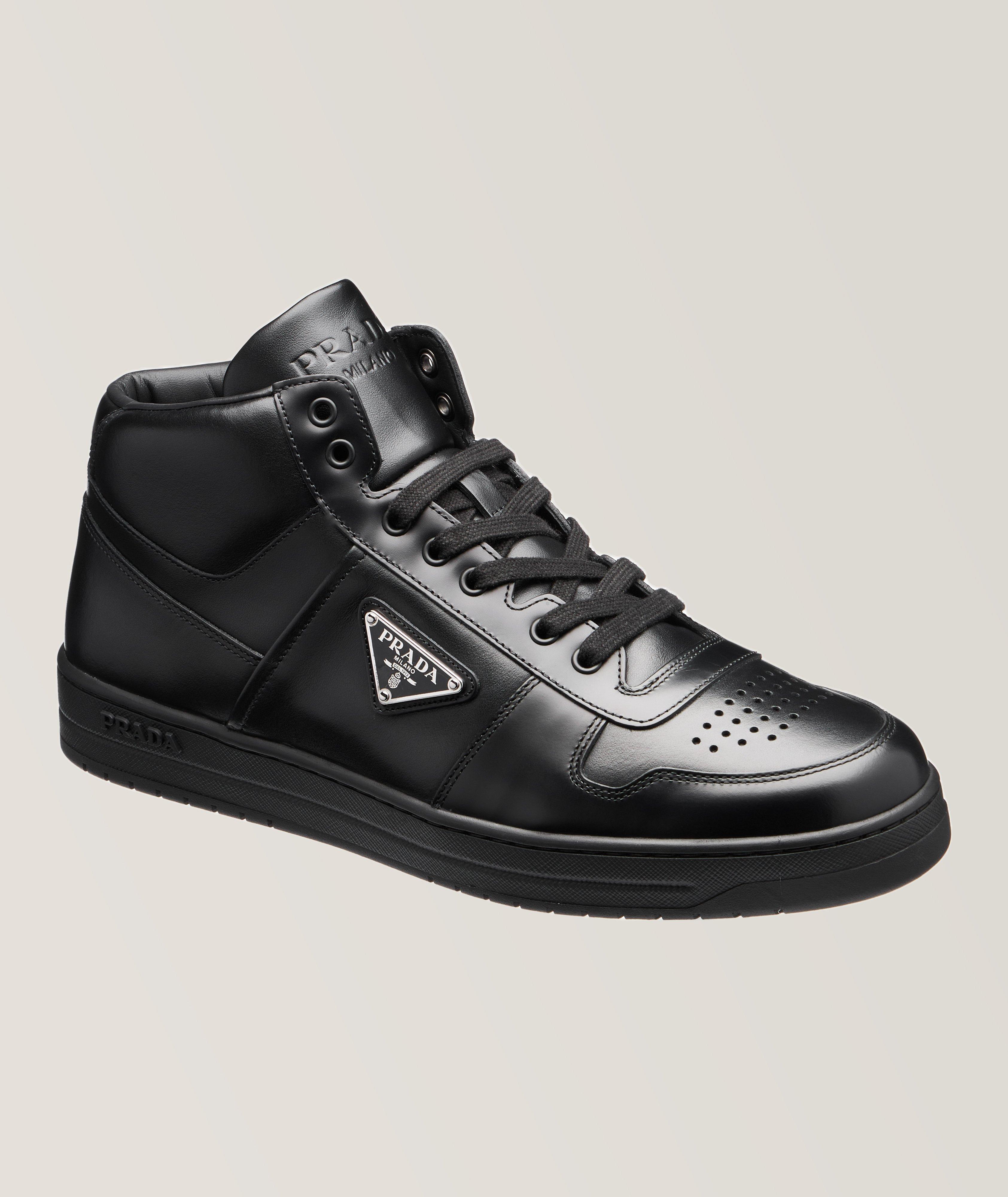 Prada mens high hot sale top sneakers