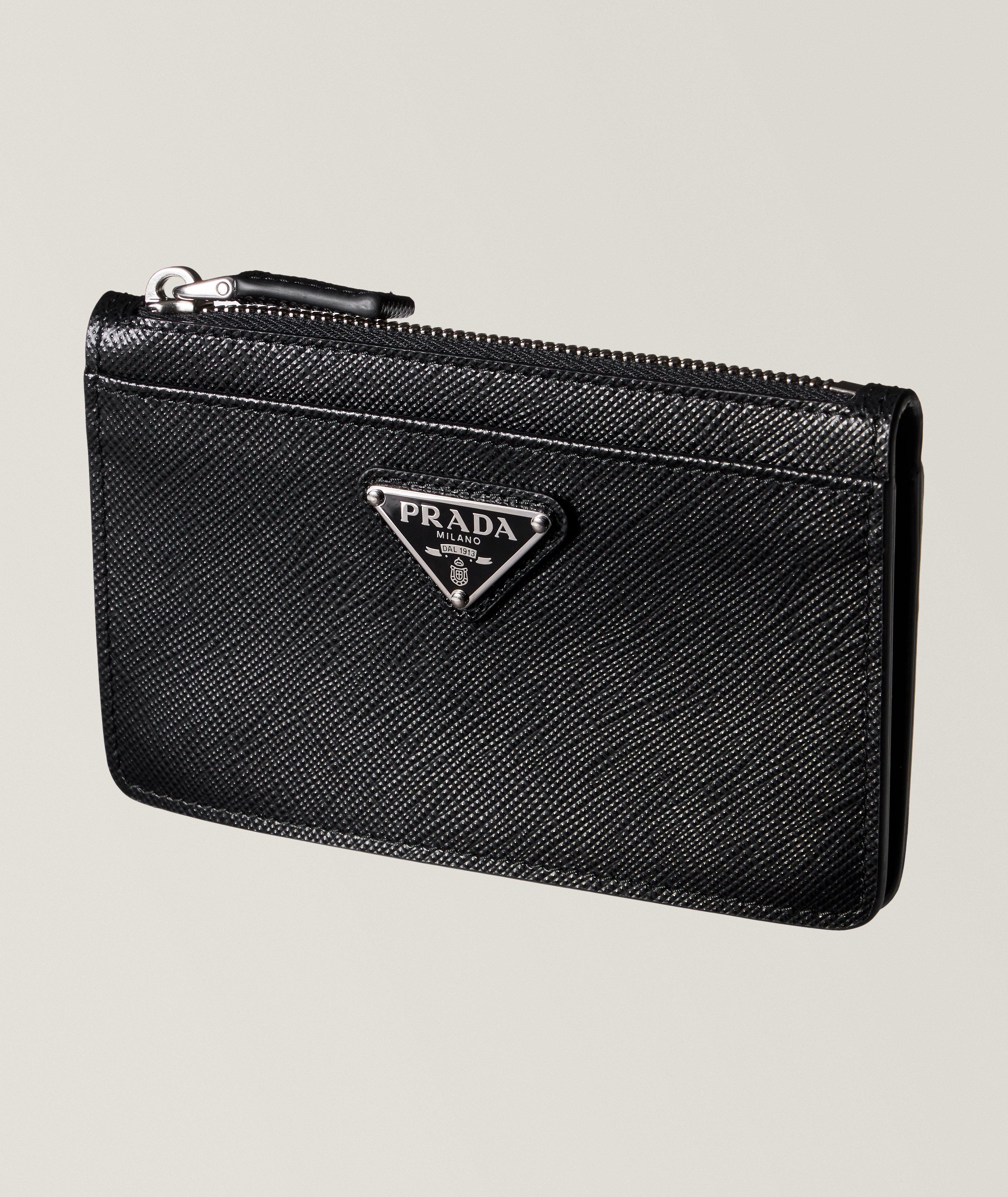 Zipped Saffiano Leather Cardholder image 0