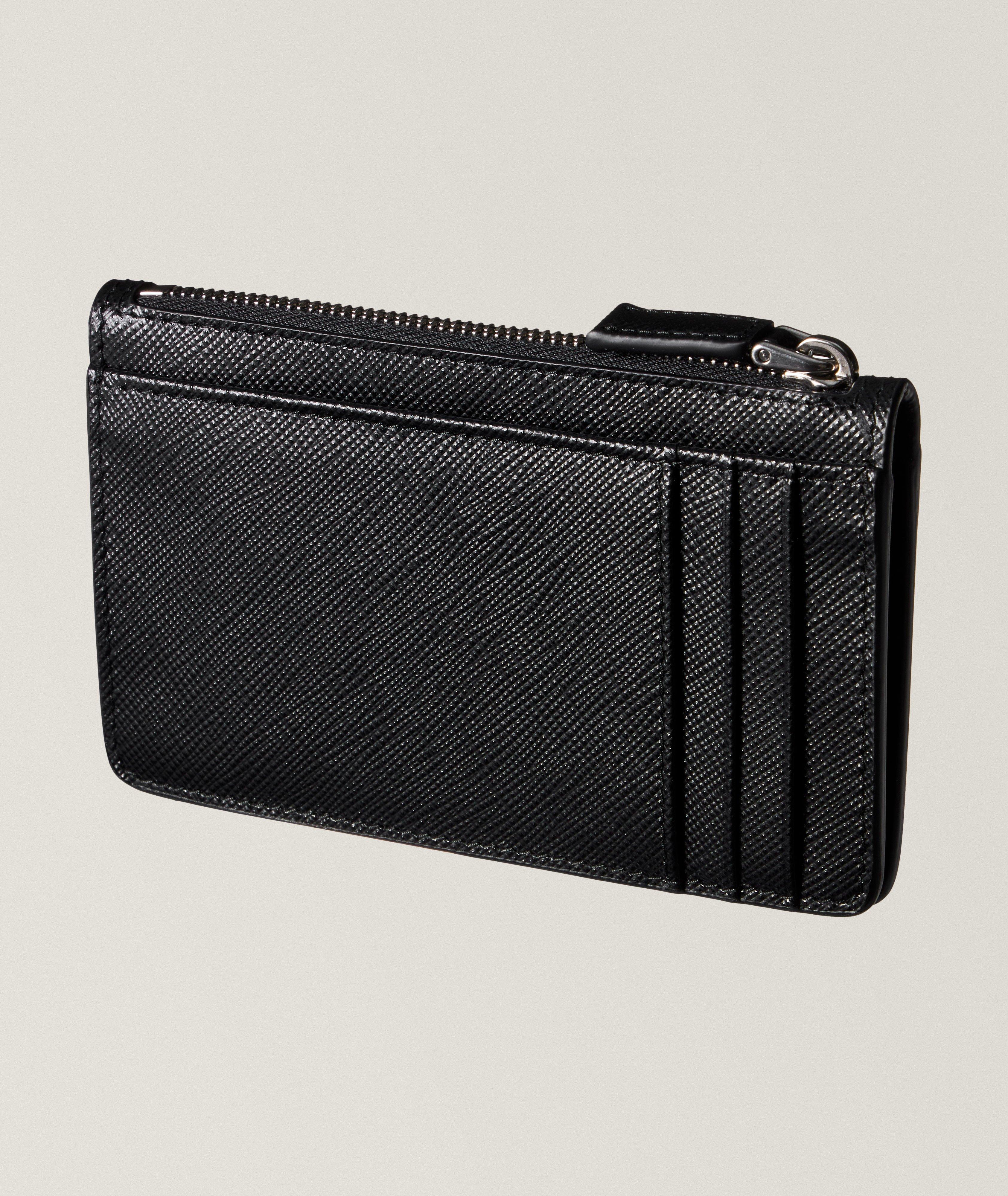 Zipped Saffiano Leather Cardholder image 1