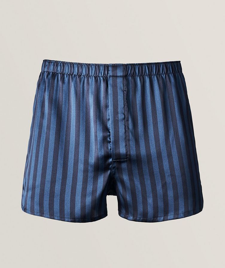 Derek Rose Stripe Silk Modern Fit Boxers, Underwear