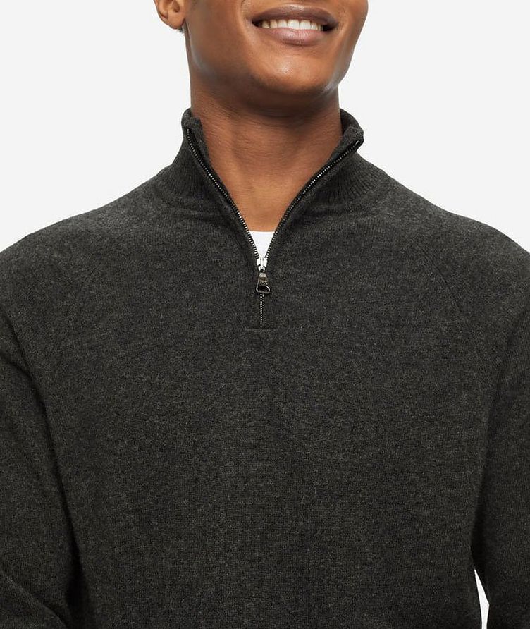 Finley10 Jersey Cashmere Half-Zip Sweater image 3