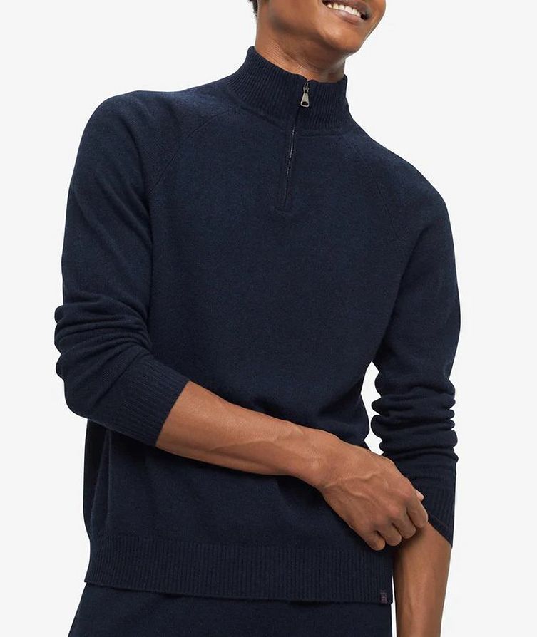 Finley 10 Cashmere Jersey Half-Zip Sweater  image 2