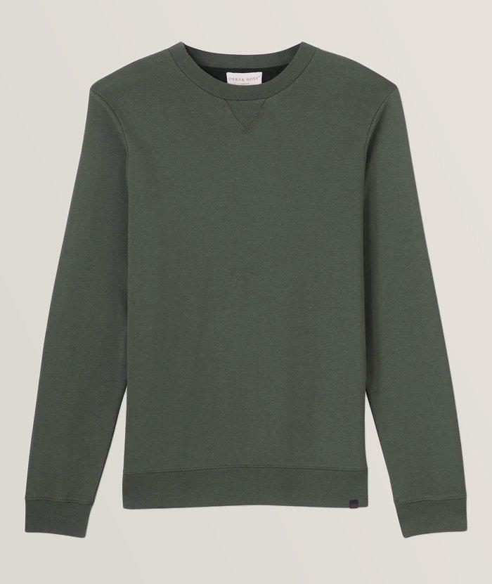 Quinn Stretch-Jersey Cotton Crewneck Sweater image 0