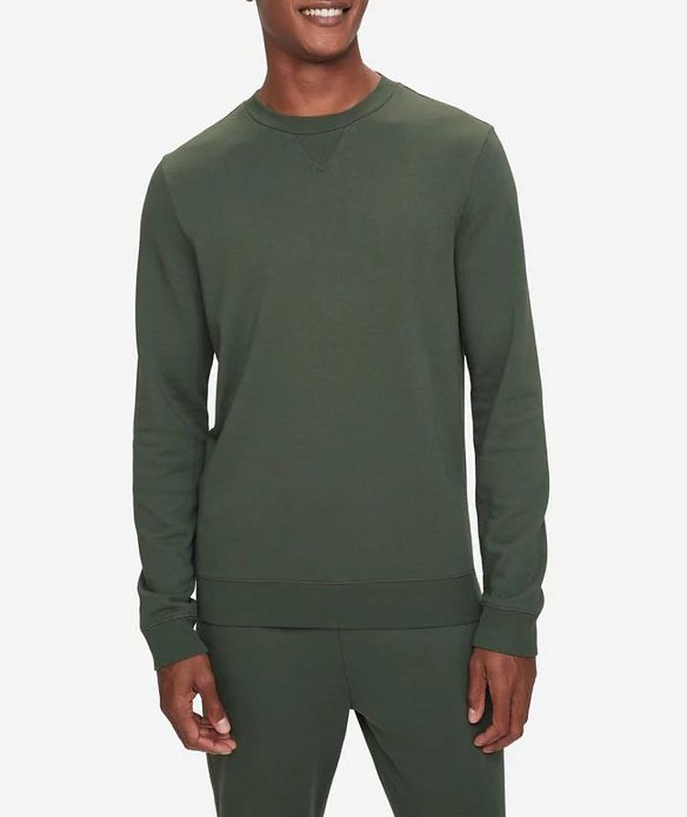 Quinn Stretch-Jersey Cotton Crewneck Sweater image 1