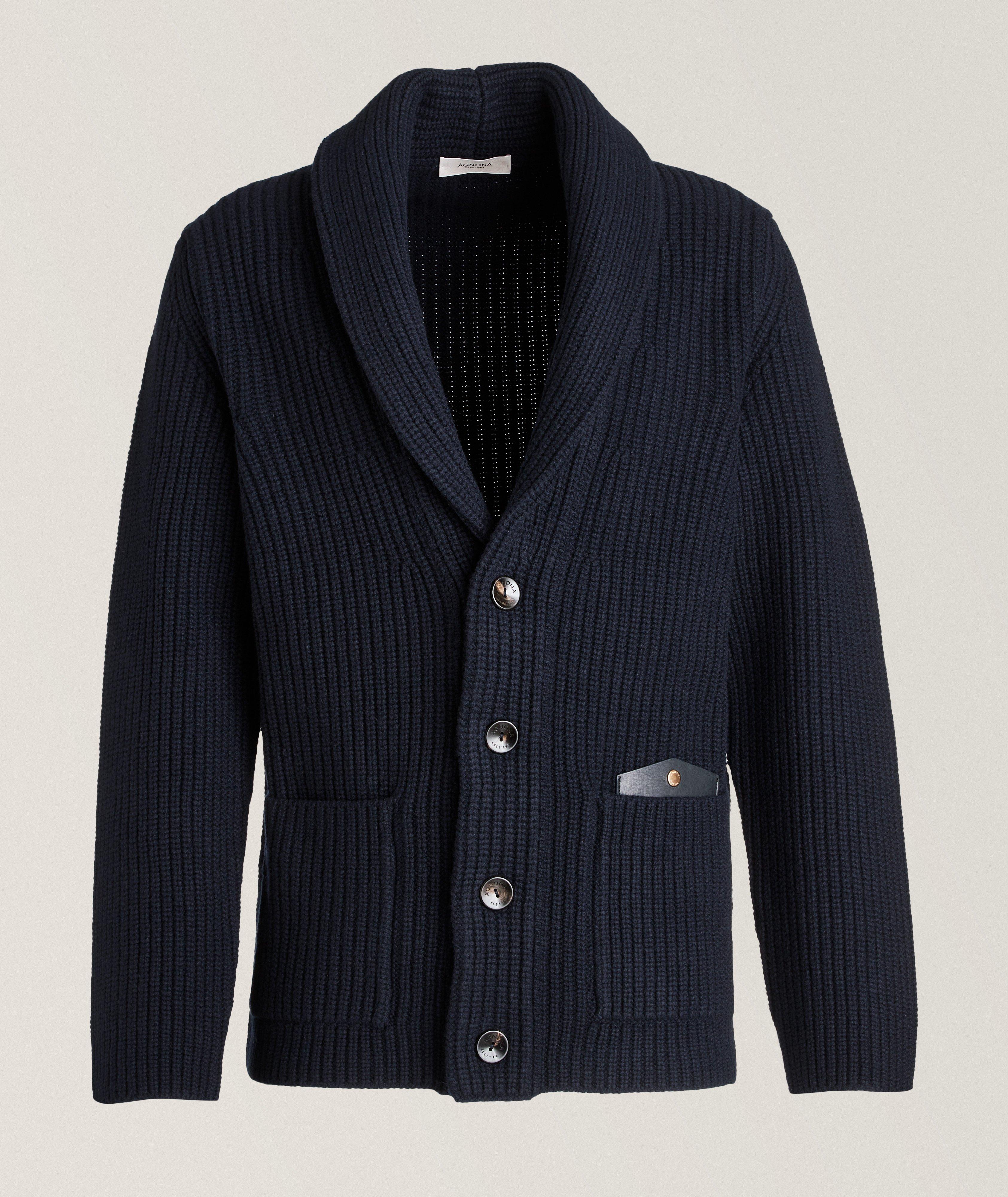 Pearl Stitch Wool Cashmere Shawl Cardigan  image 0