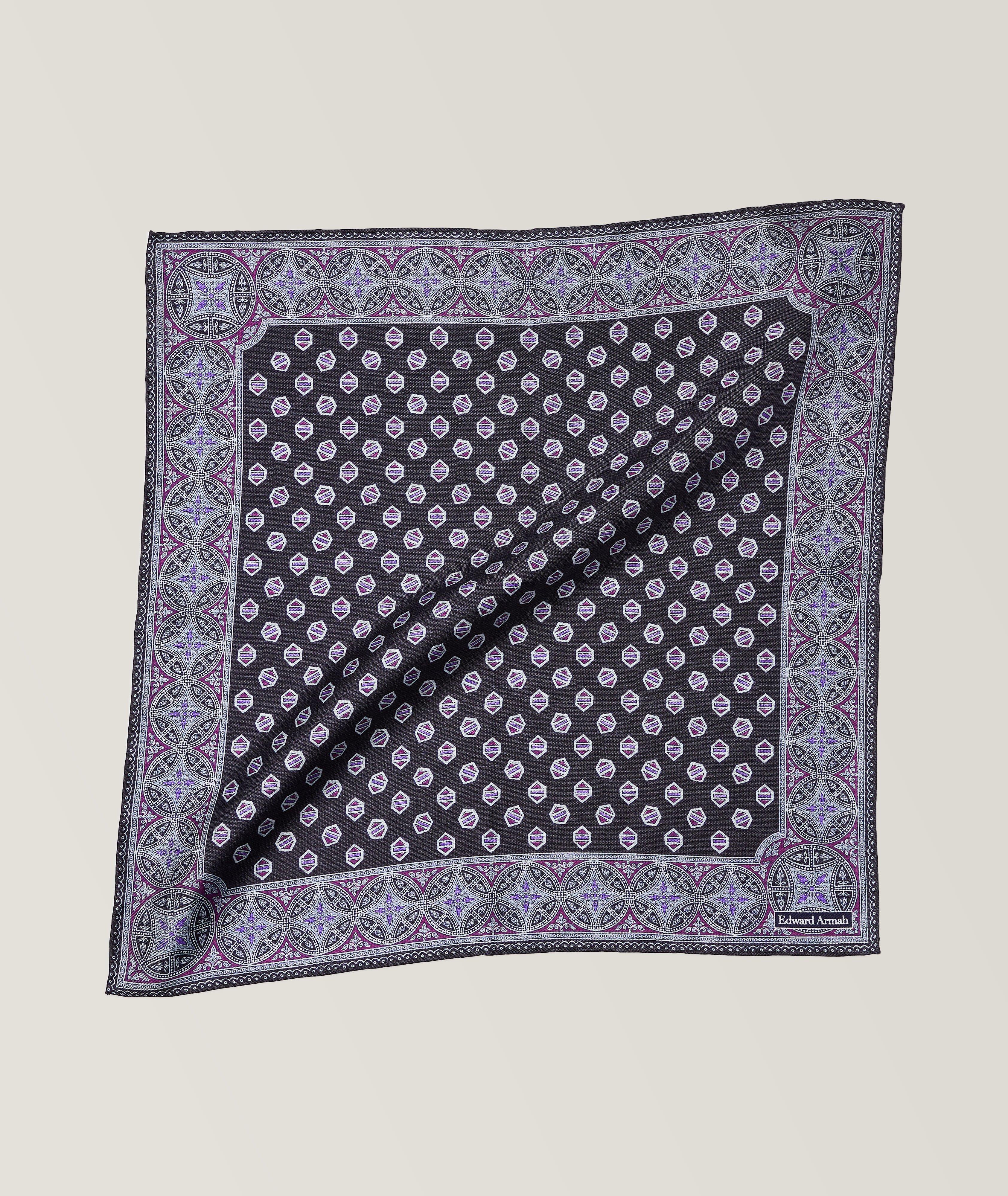 Geometric Neat Silk Pocket Square image 0