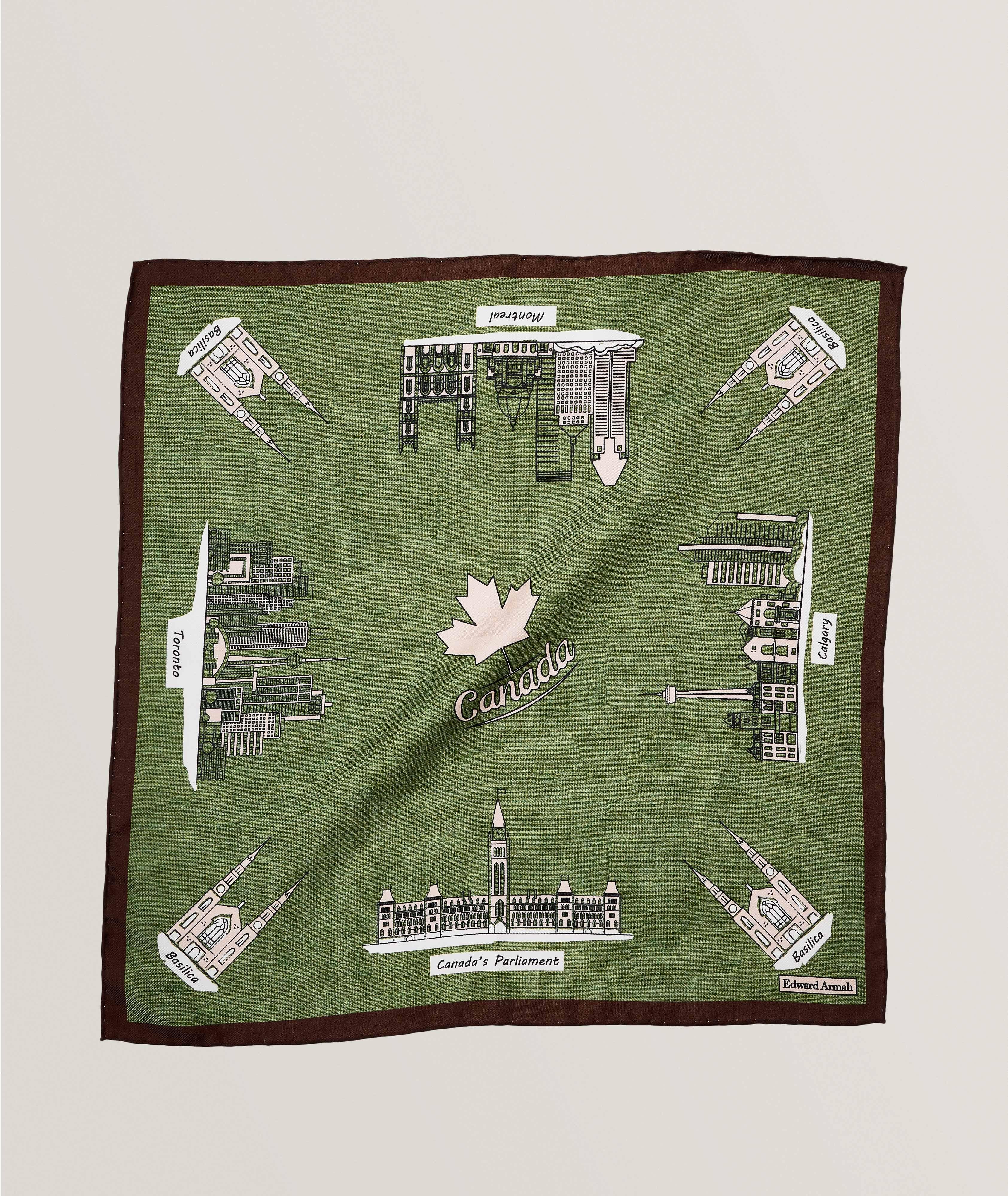 Canadian Monument Silk Pocket Square image 0