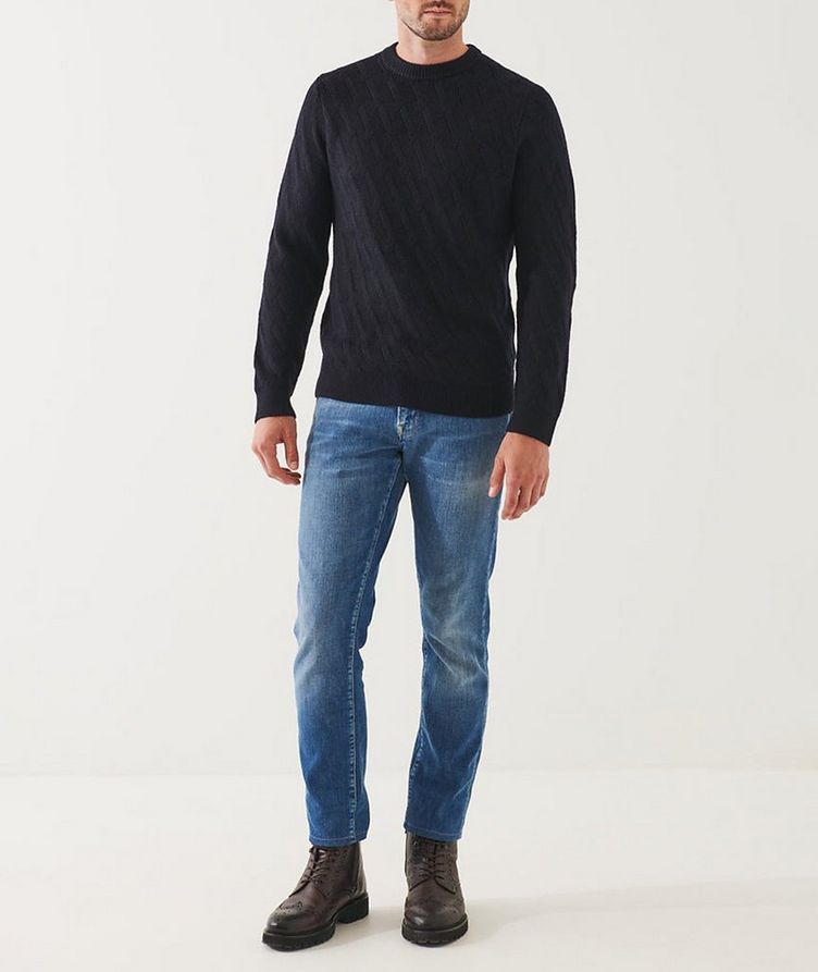 Cable Knit Merino Wool Sweater image 3